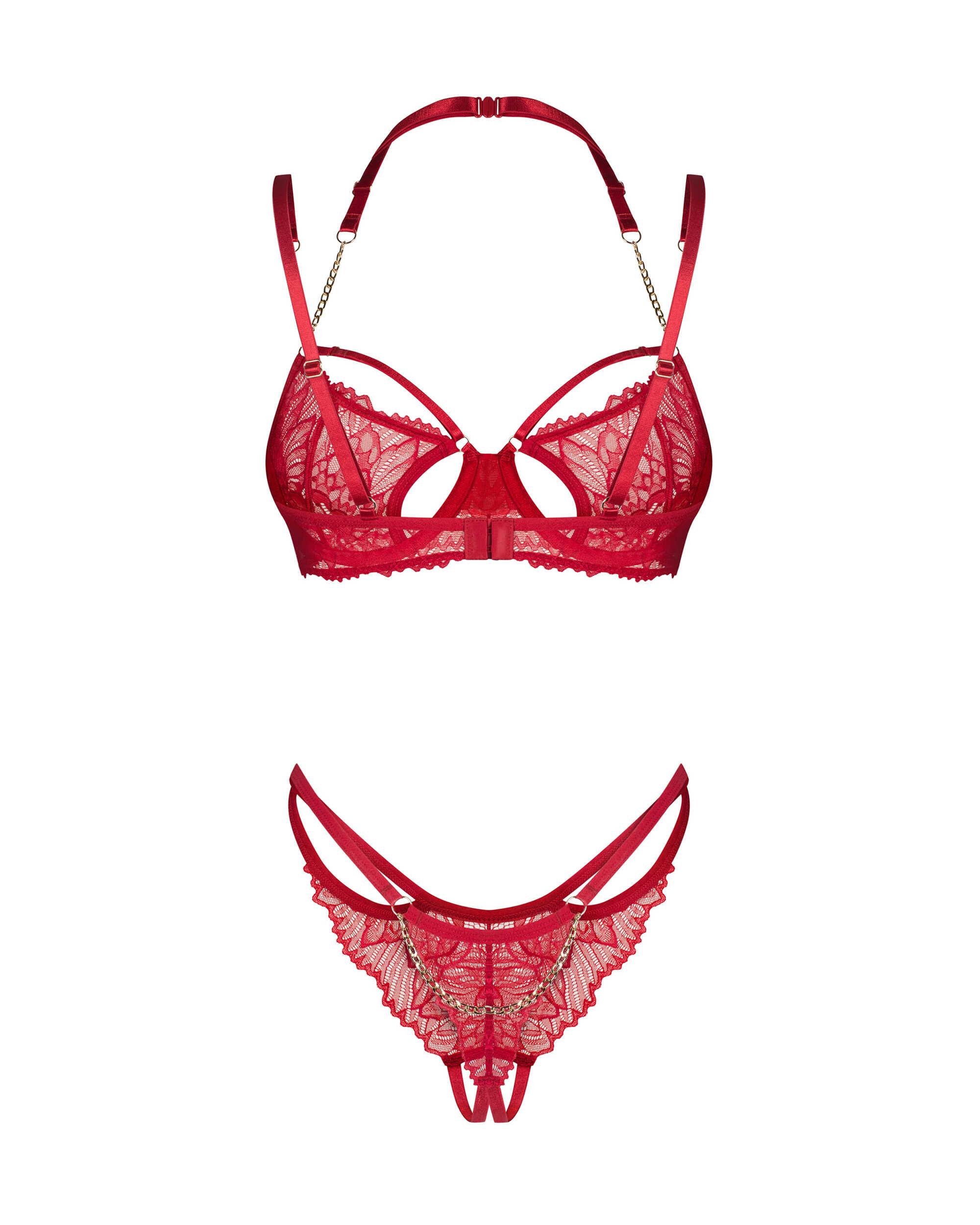 Matildea ensemble lingerie ouvert rouge – Image 6