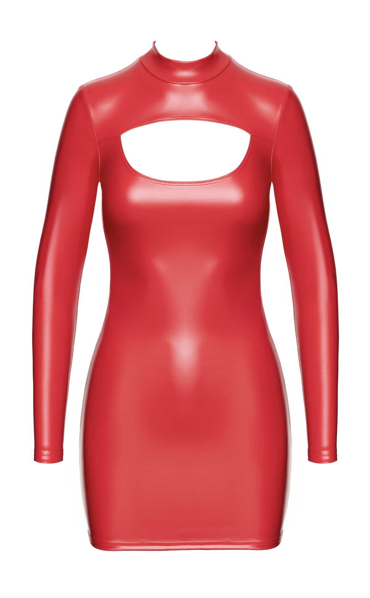 F367 Bombshell Robe Moulante ouverte Red – Image 8