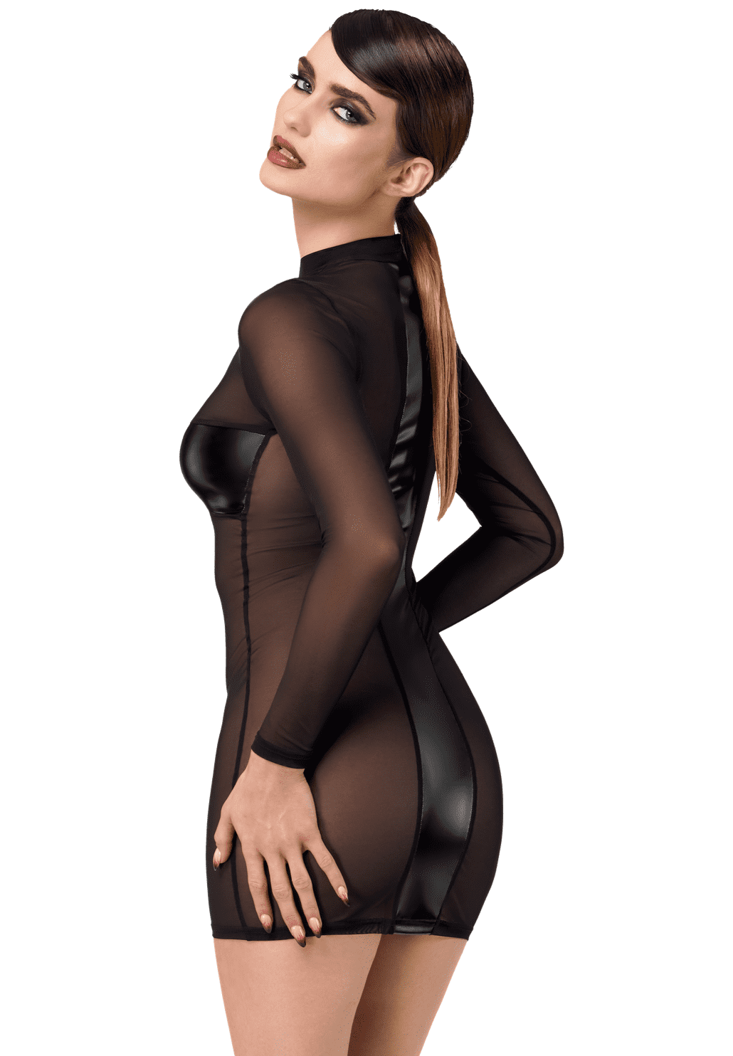 F369 Crossfire Mini Robe en maille et wetlook – Image 3