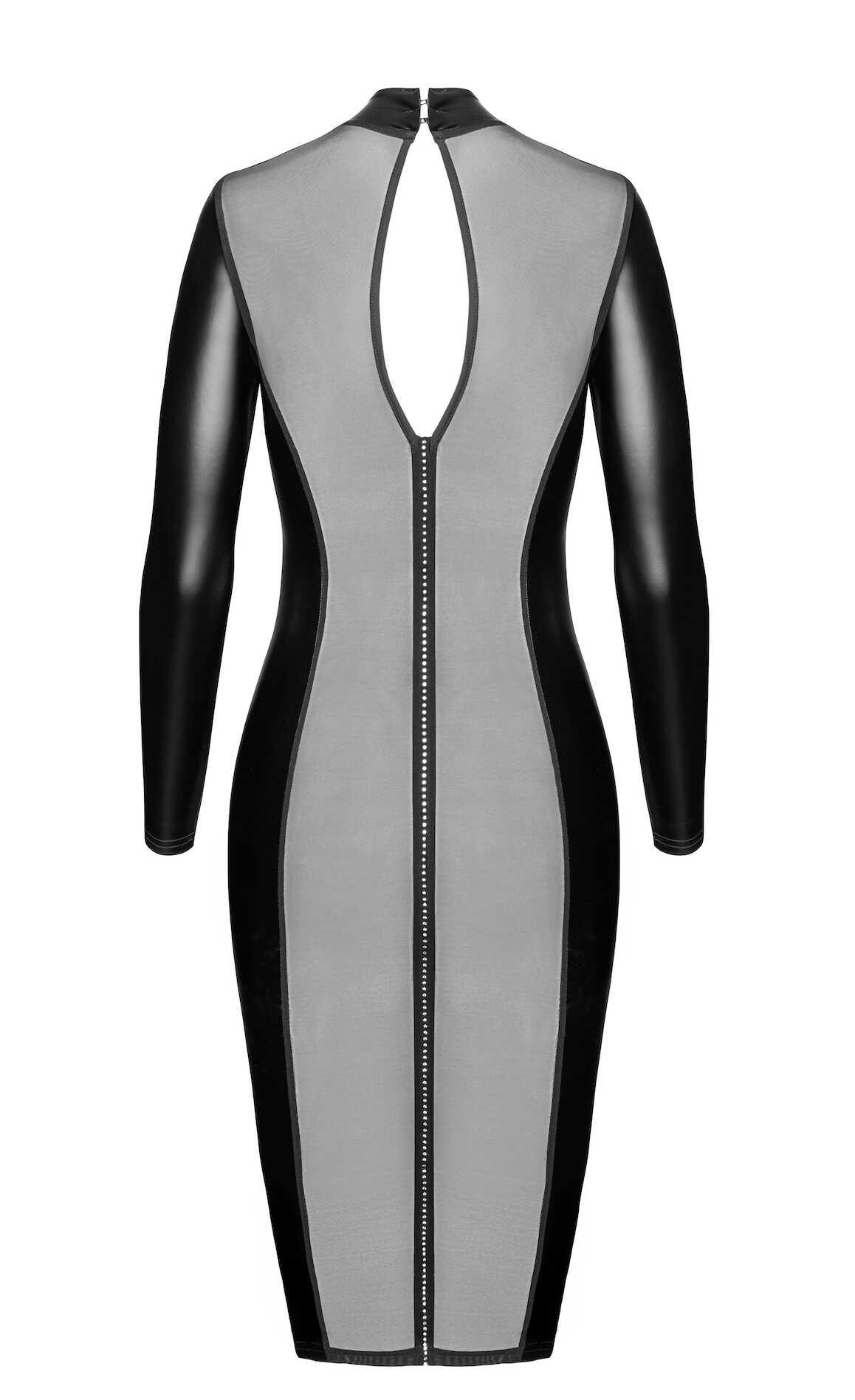 F371 Luxuria robe mi-longue cristal transparente – Image 8