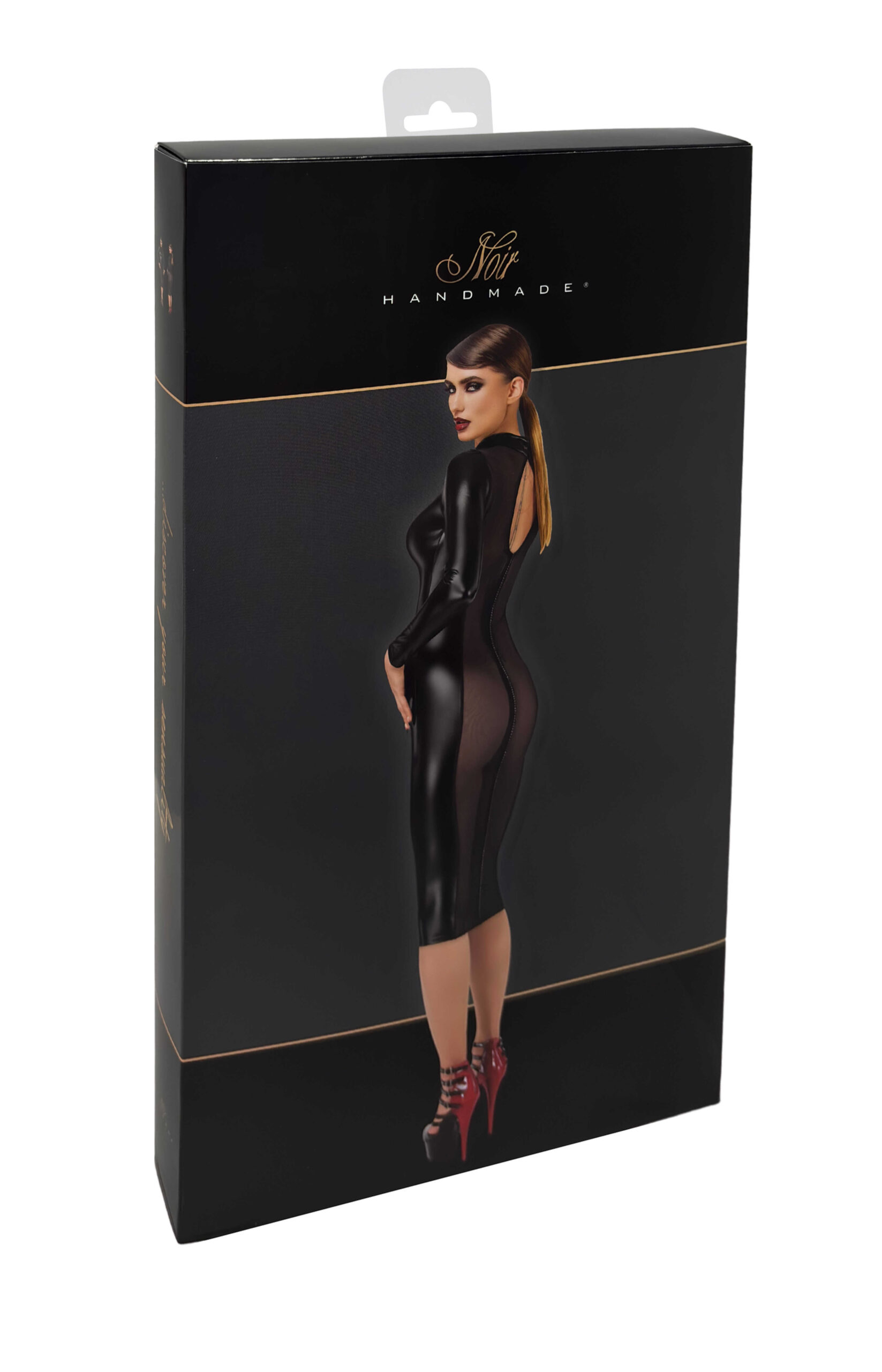 F371 Luxuria robe mi-longue cristal transparente – Image 9