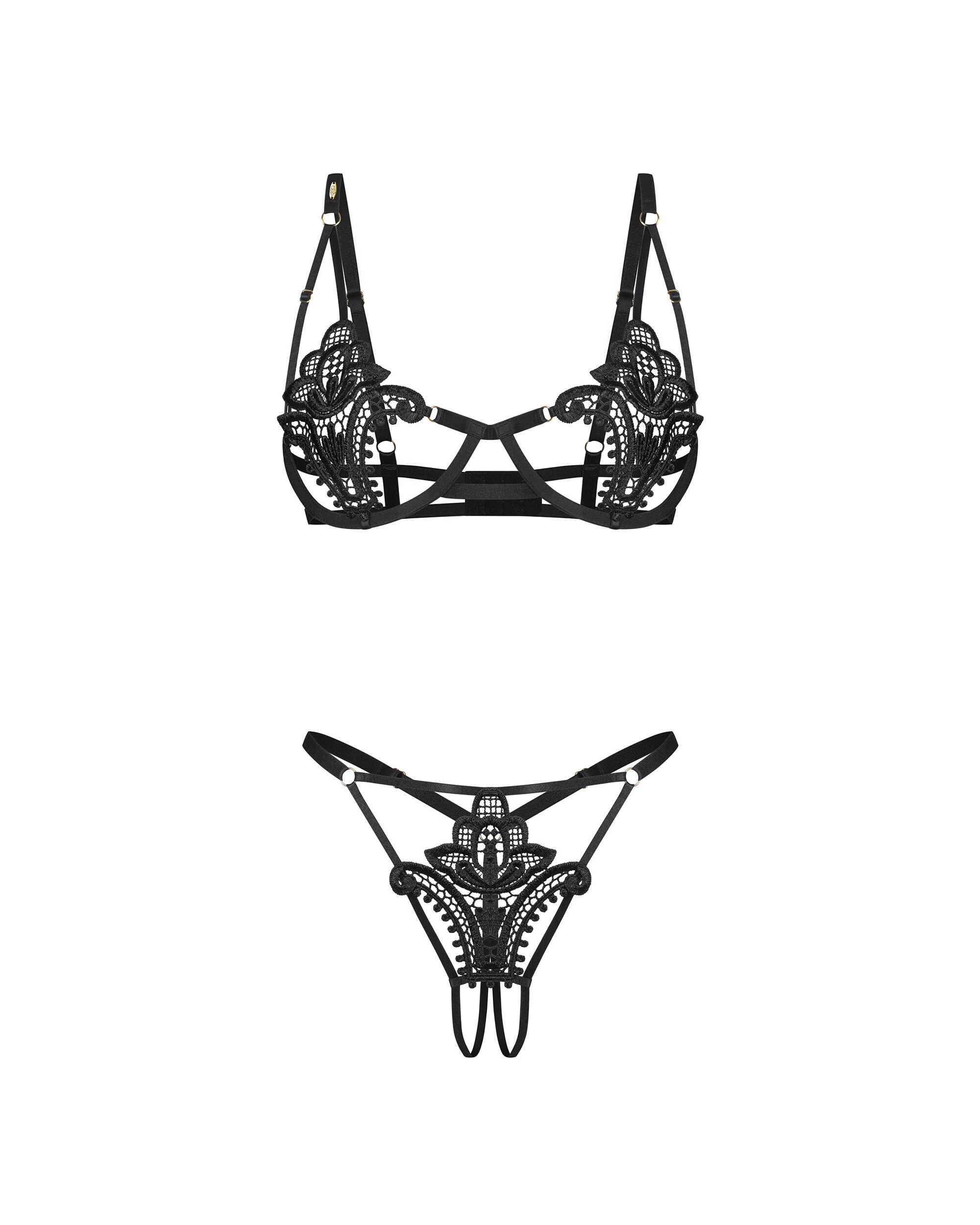 Luise Sublim ensemble ouvert 2 pièces - Noir – Image 7