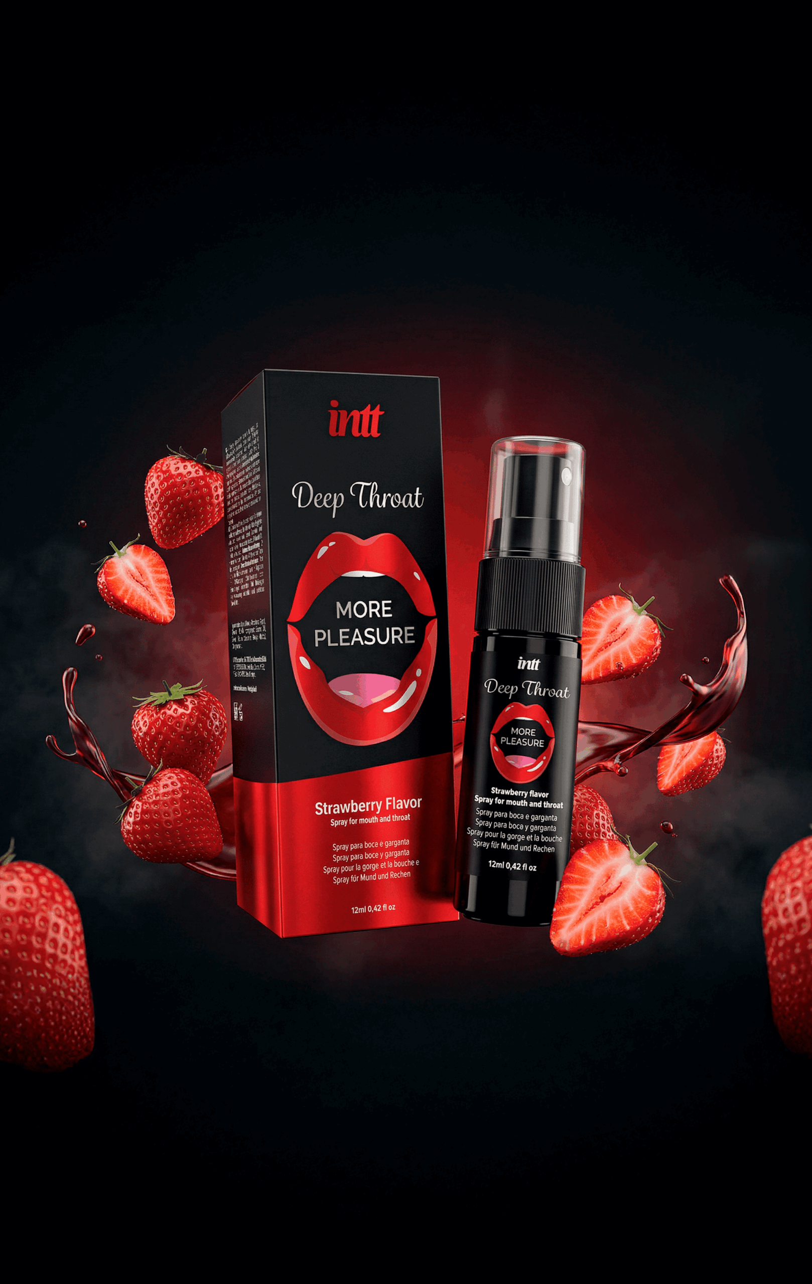 Deep Throat Fraise - Srapy pour la bouche et gorge profonde – Image 3