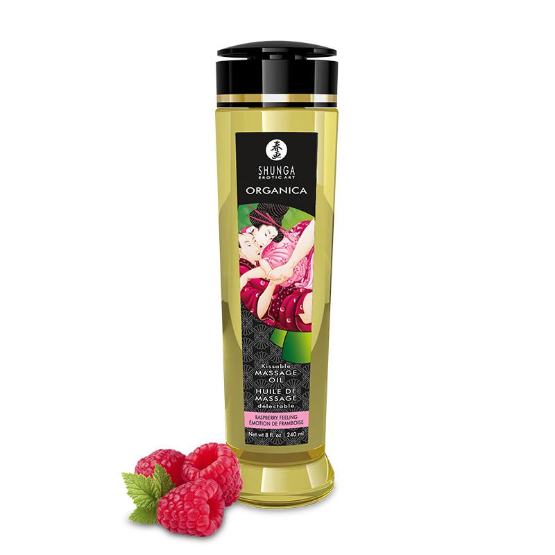 Huile de massage organique - Emotion de framboise - 240 ml