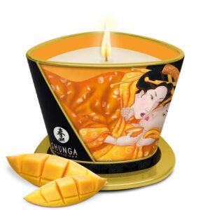 Bougie de massage lueur et caresses - Mangue