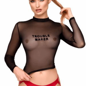 F389 Top transparent noir