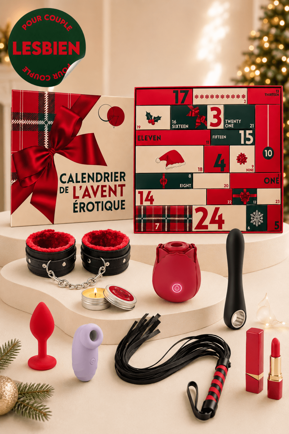 Calendrier de l’Avent érotique 24 surprises pour couple lesbien - 2026
