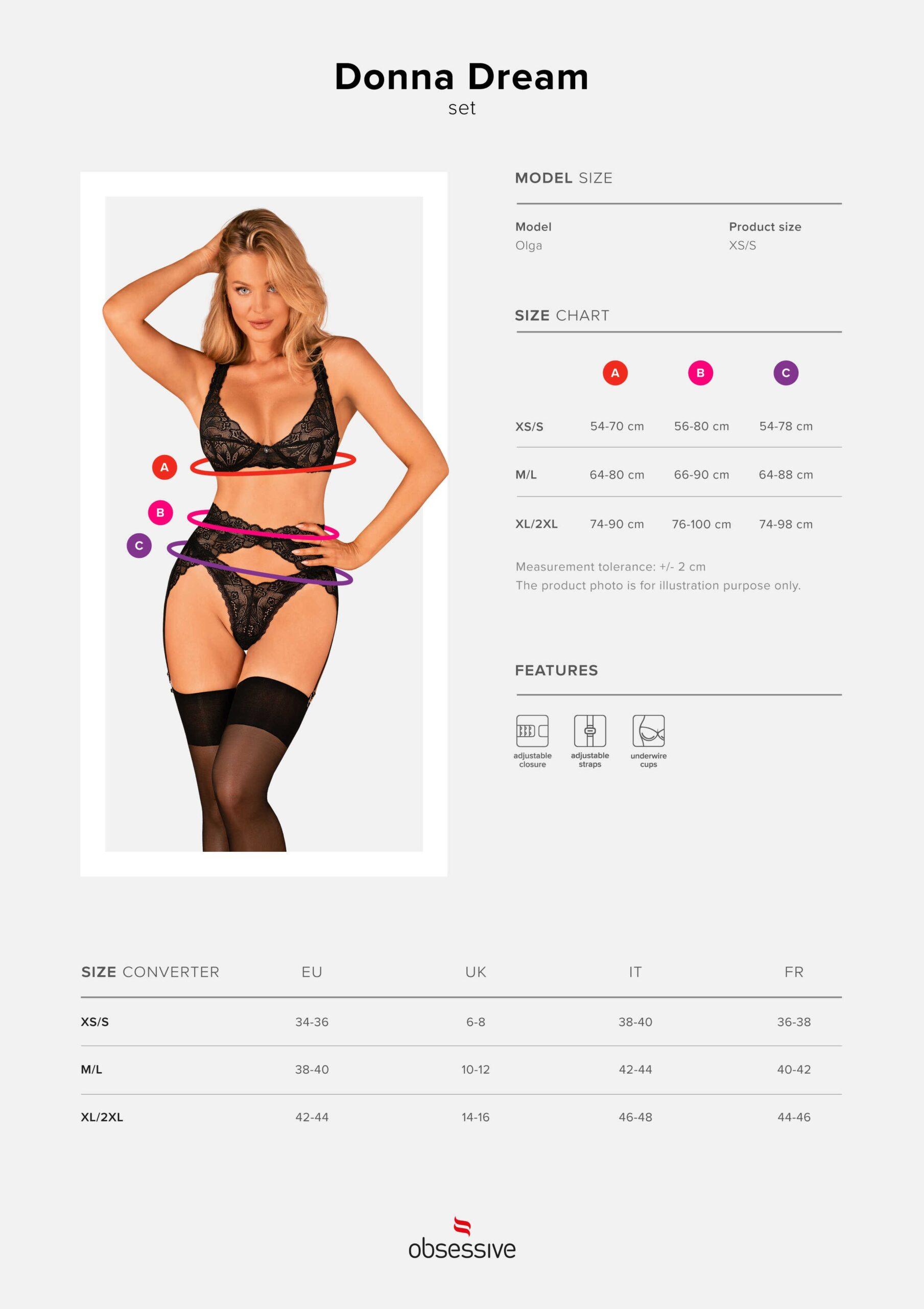 Donna Dream ensemble 3 pièces – Noir