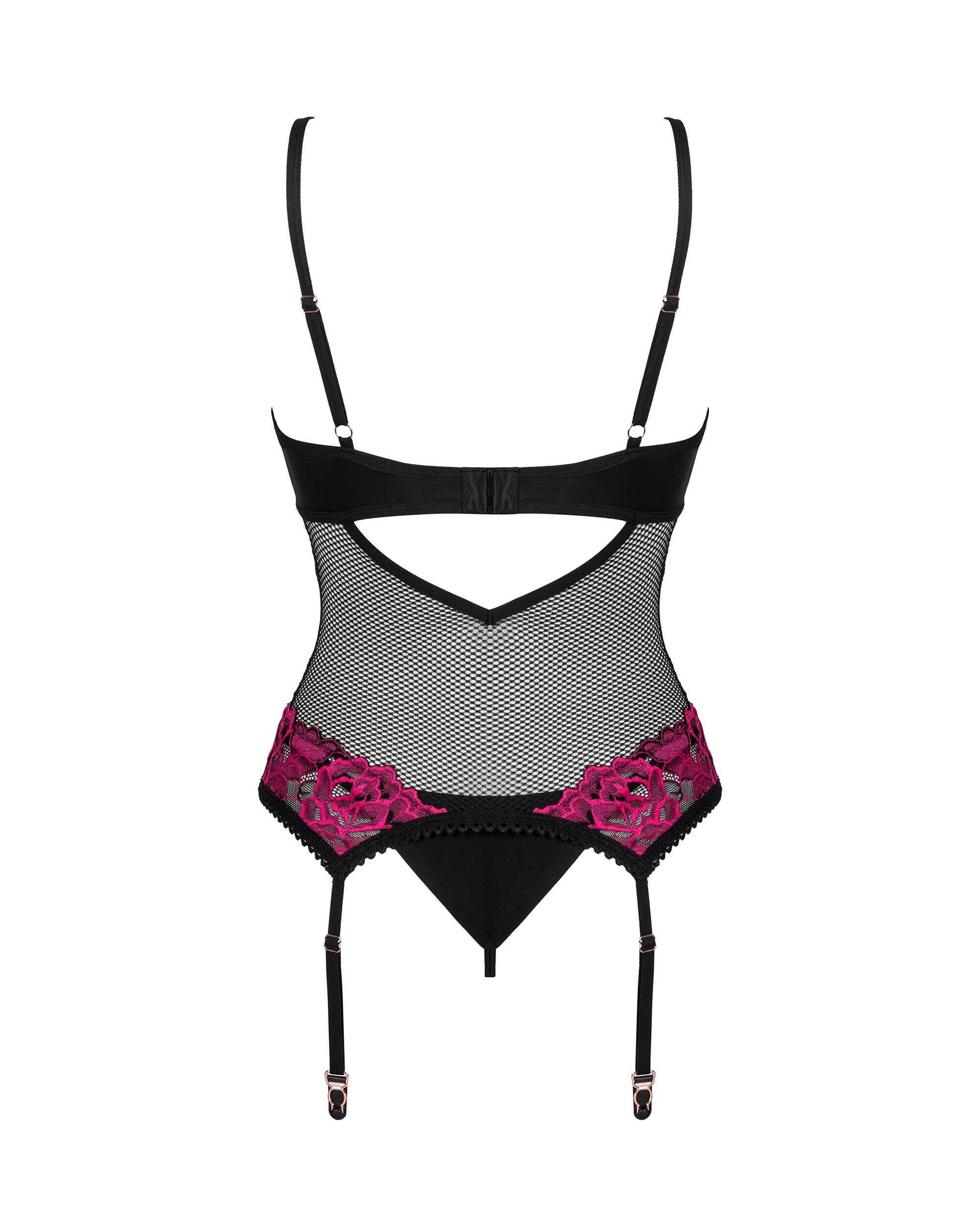 Rosenty guêpière et string – Noir