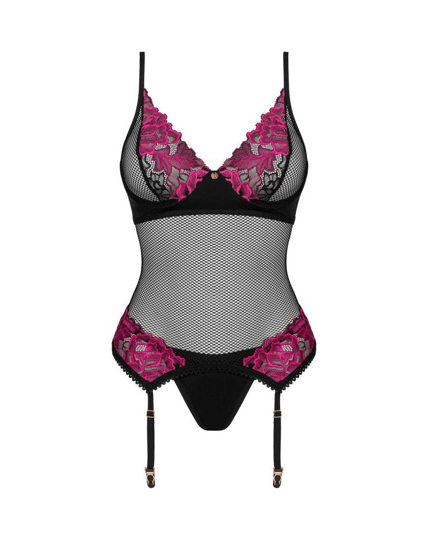 Rosenty guêpière et string – Noir