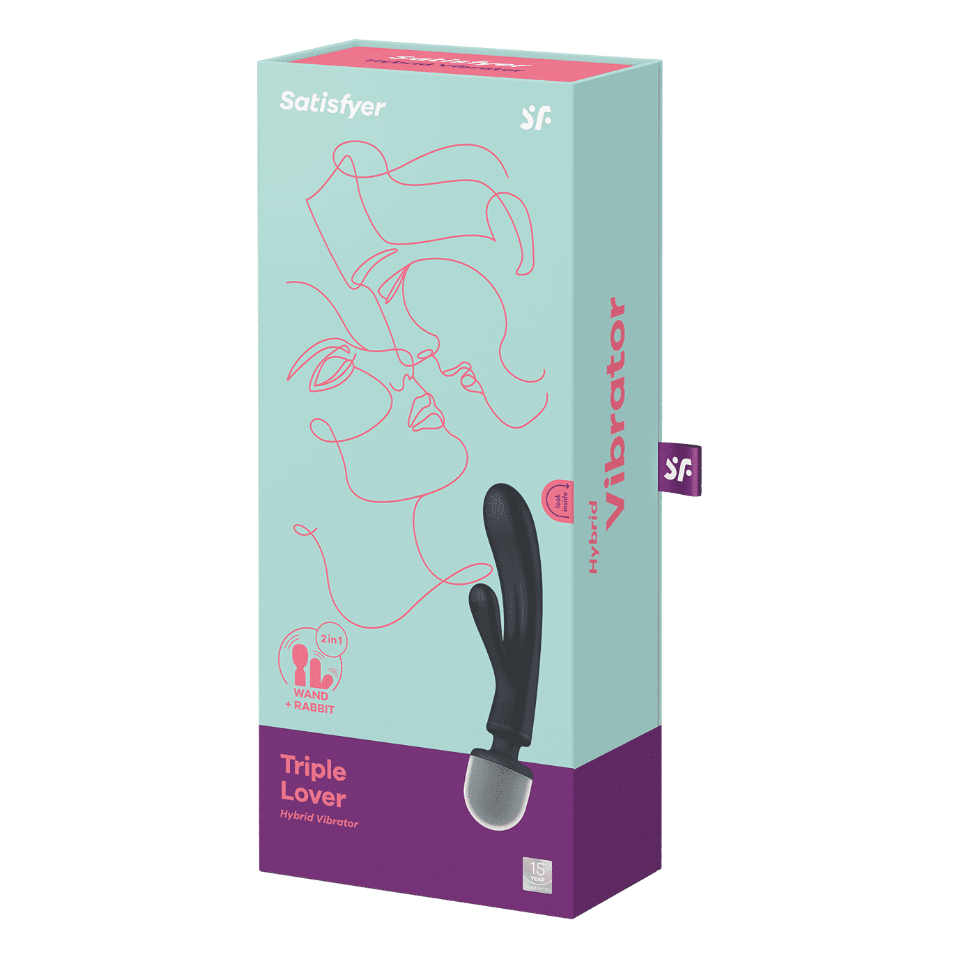 Triple lover Rabbit et Wand Satisfyer – Noir