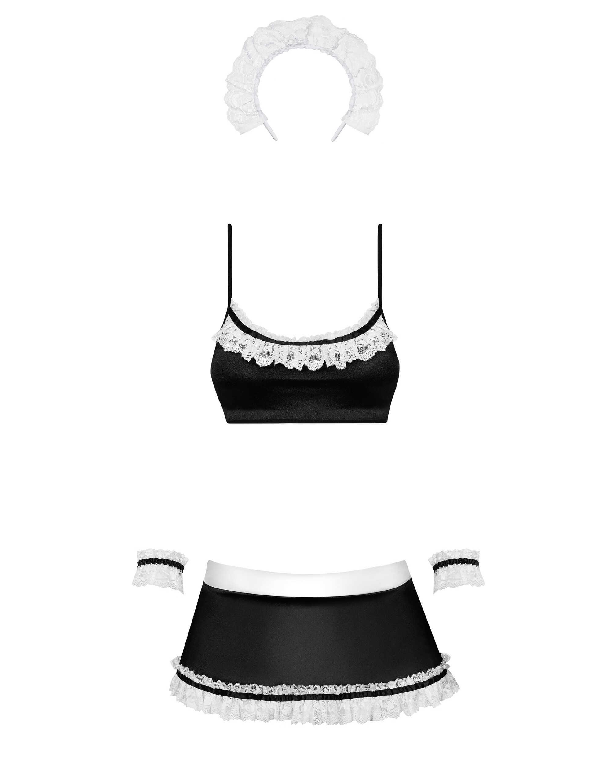 Maid set Costume de soubrette – Noir