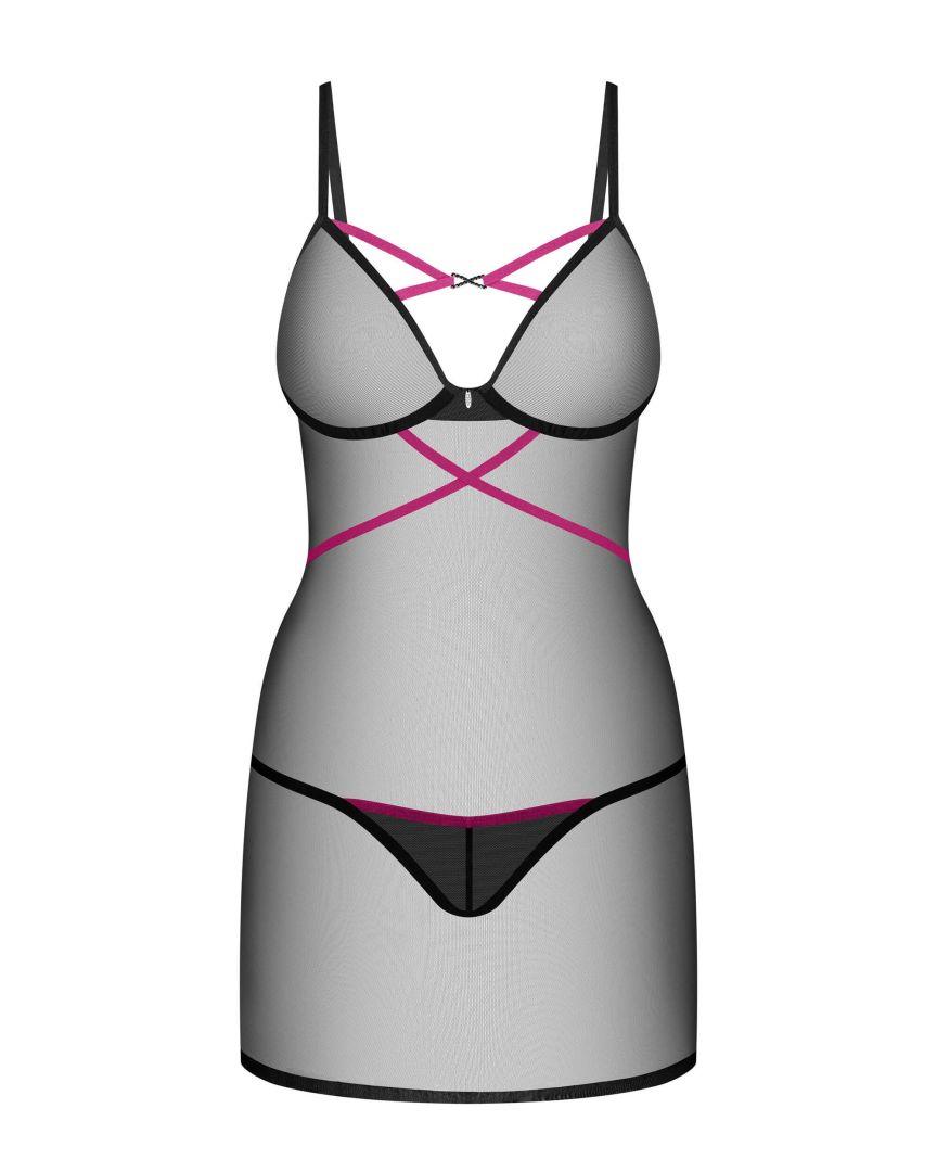 Novenes nuisette et string – Noir
