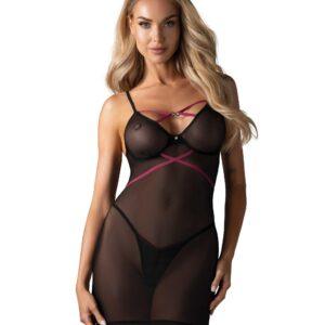 Novenes nuisette et string – Noir