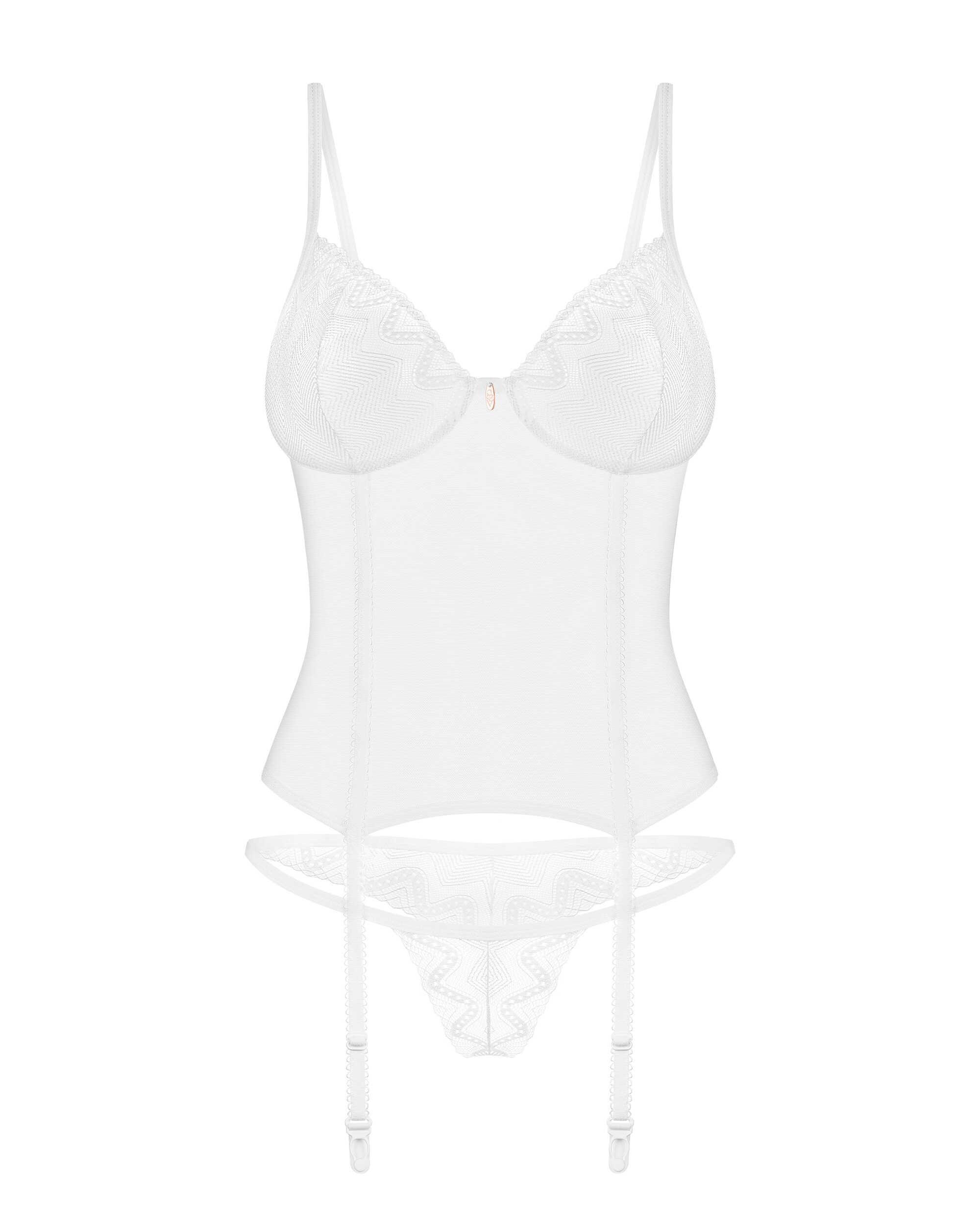 Alissium corset et string – Blancs