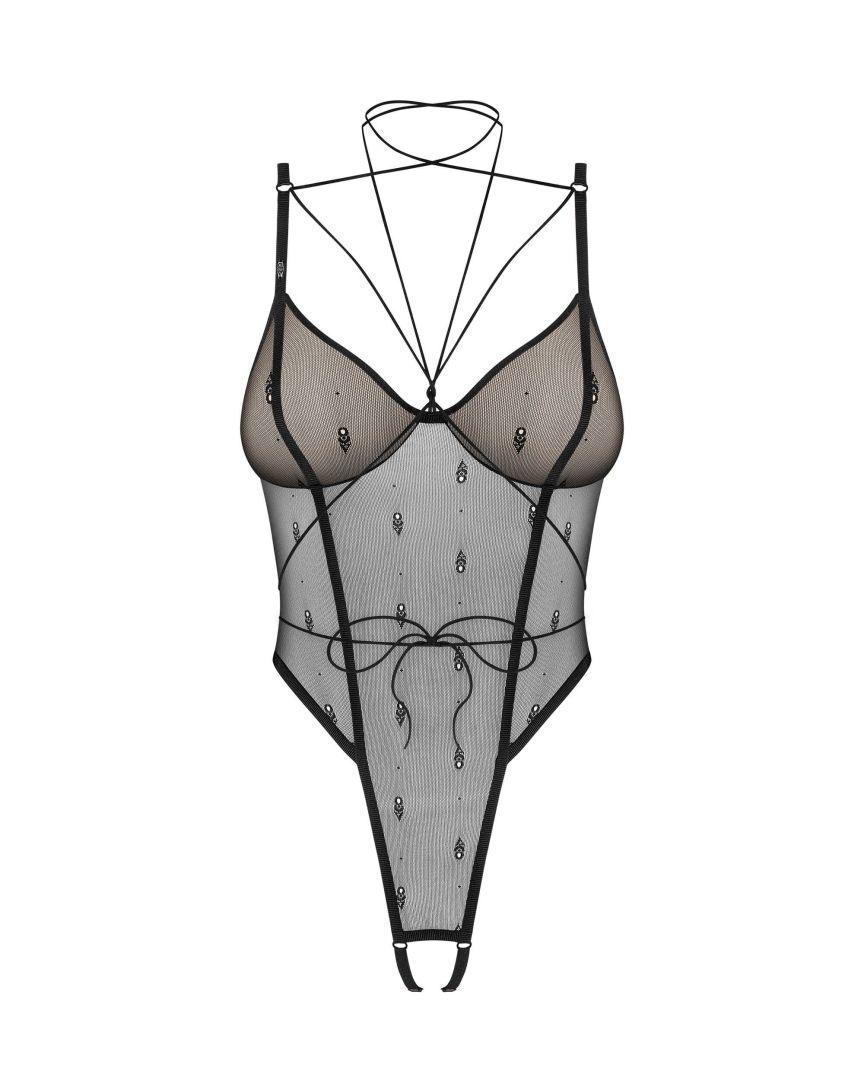 Anniverse special body ouvert et harnais – Noirs
