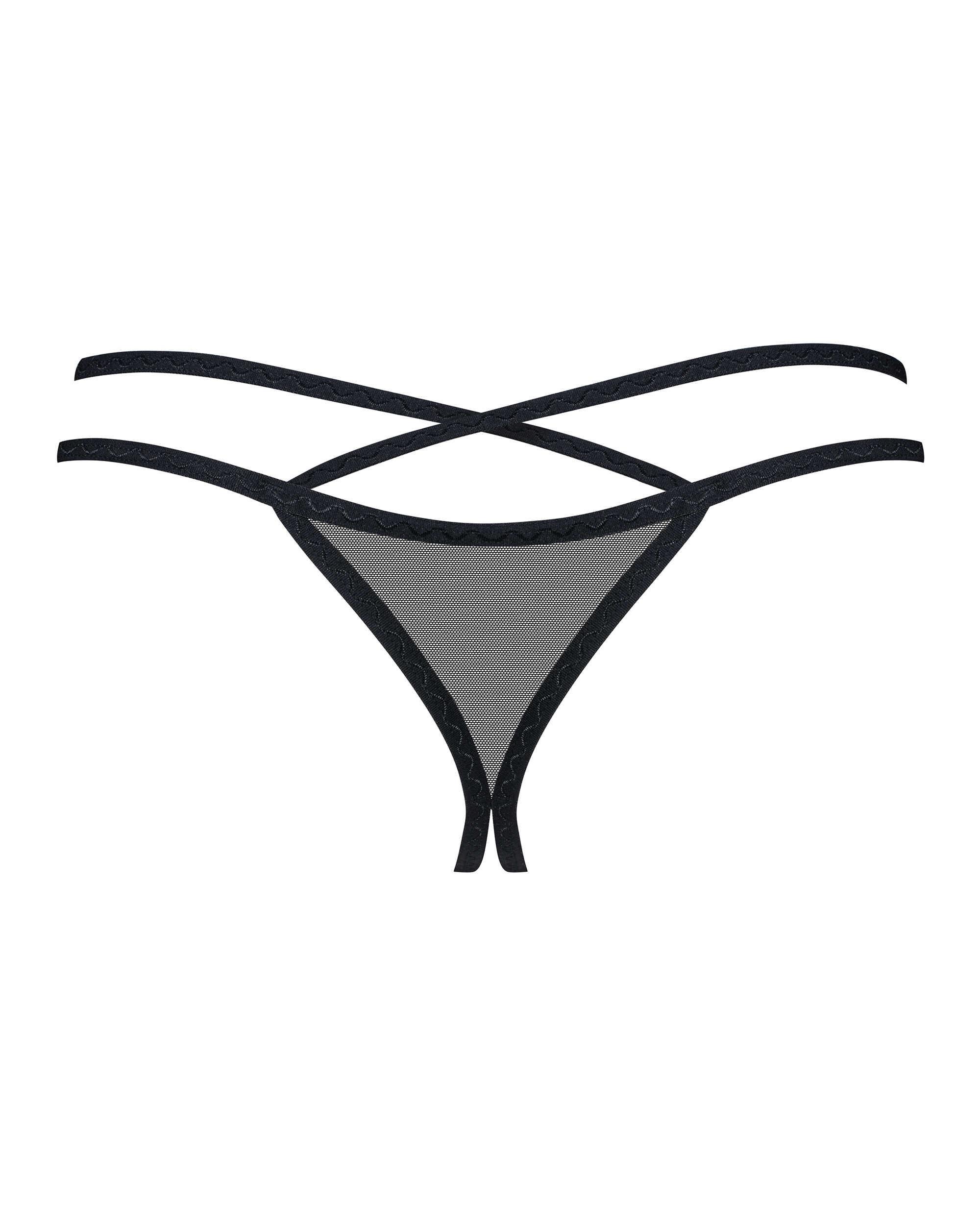 Vila blanes string ouvert - Noir – Image 6