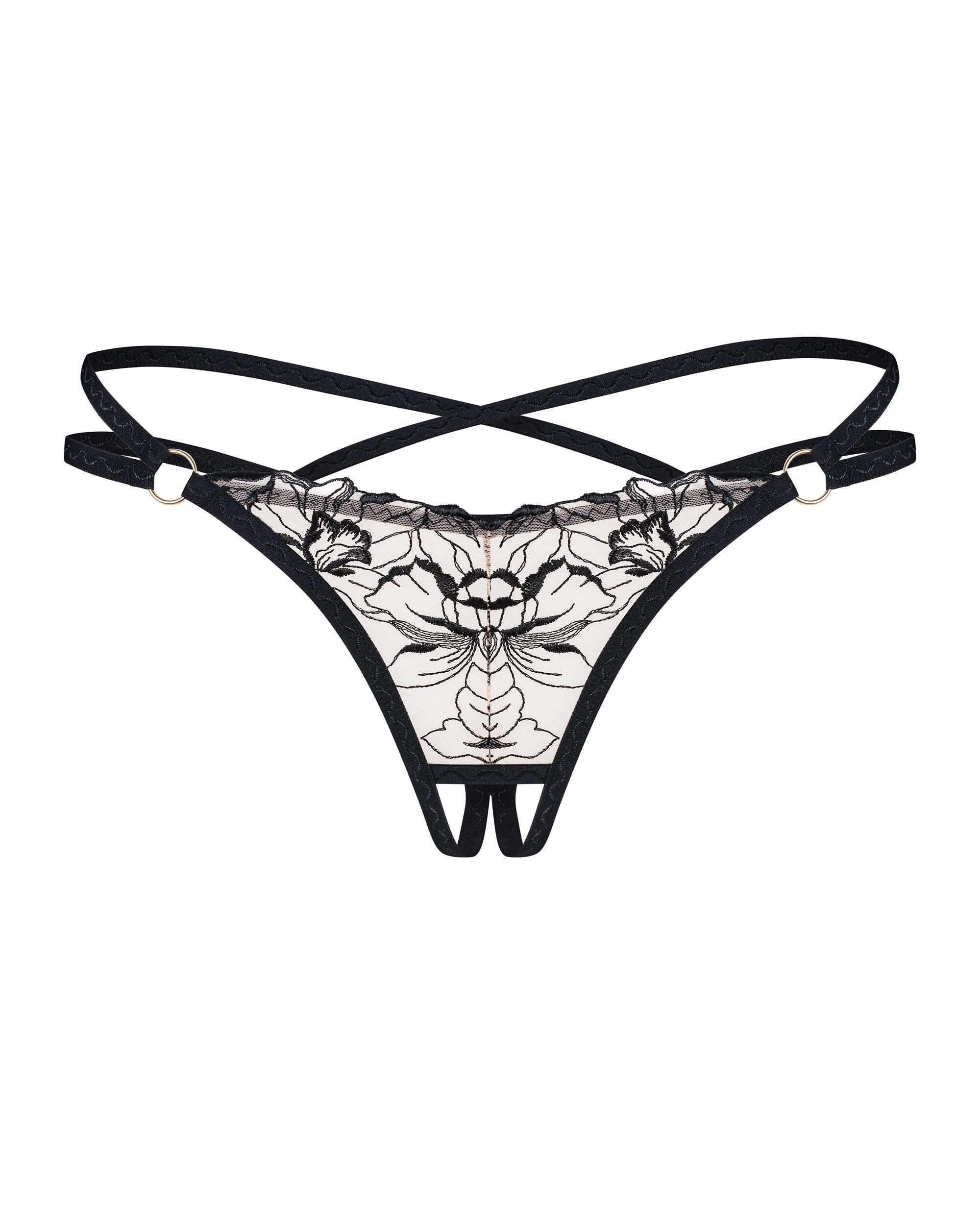 Vila blanes string ouvert - Noir – Image 5