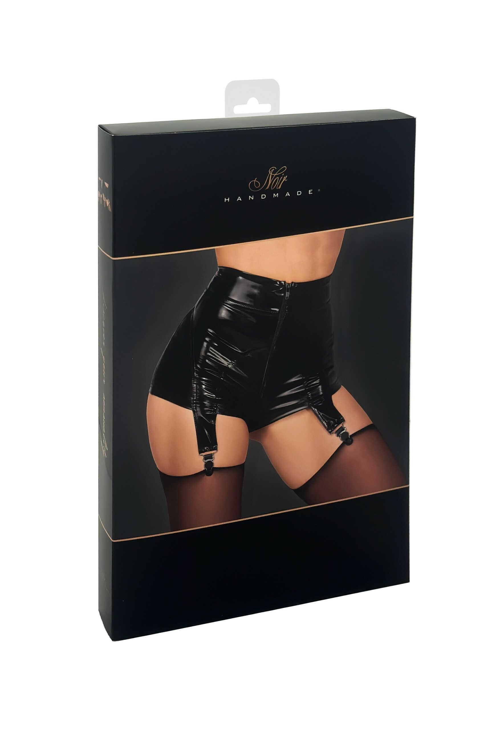 F325 Short porte-jarretelles en vinyle et wetlook – Image 9
