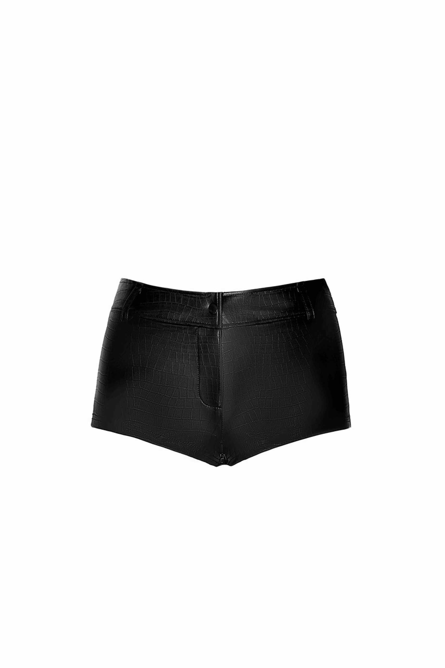 F318 Short wetlook imprimé crocodile sauvage – Image 6