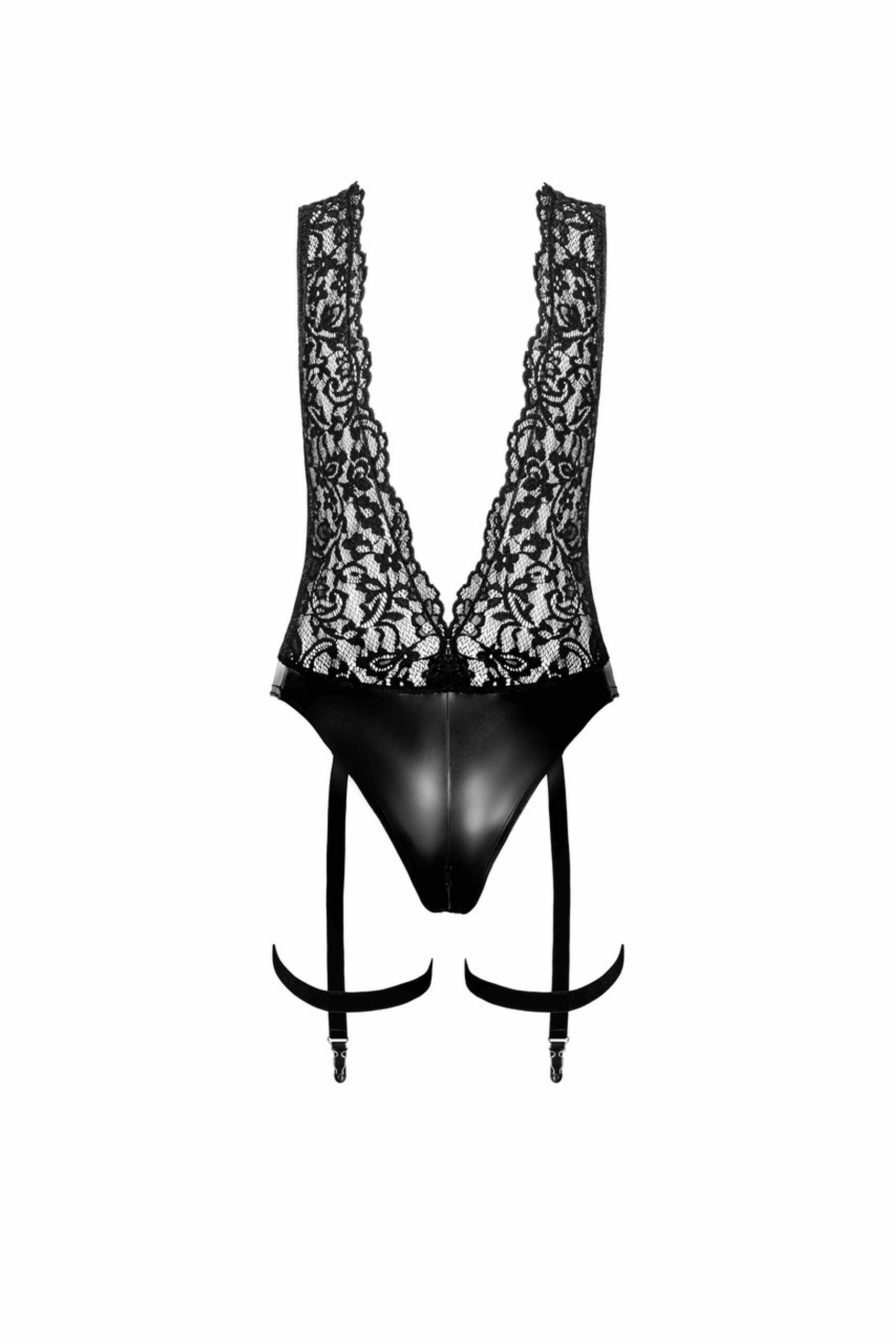 F297 Libido Body avec col, chaîne de perles et jarretière