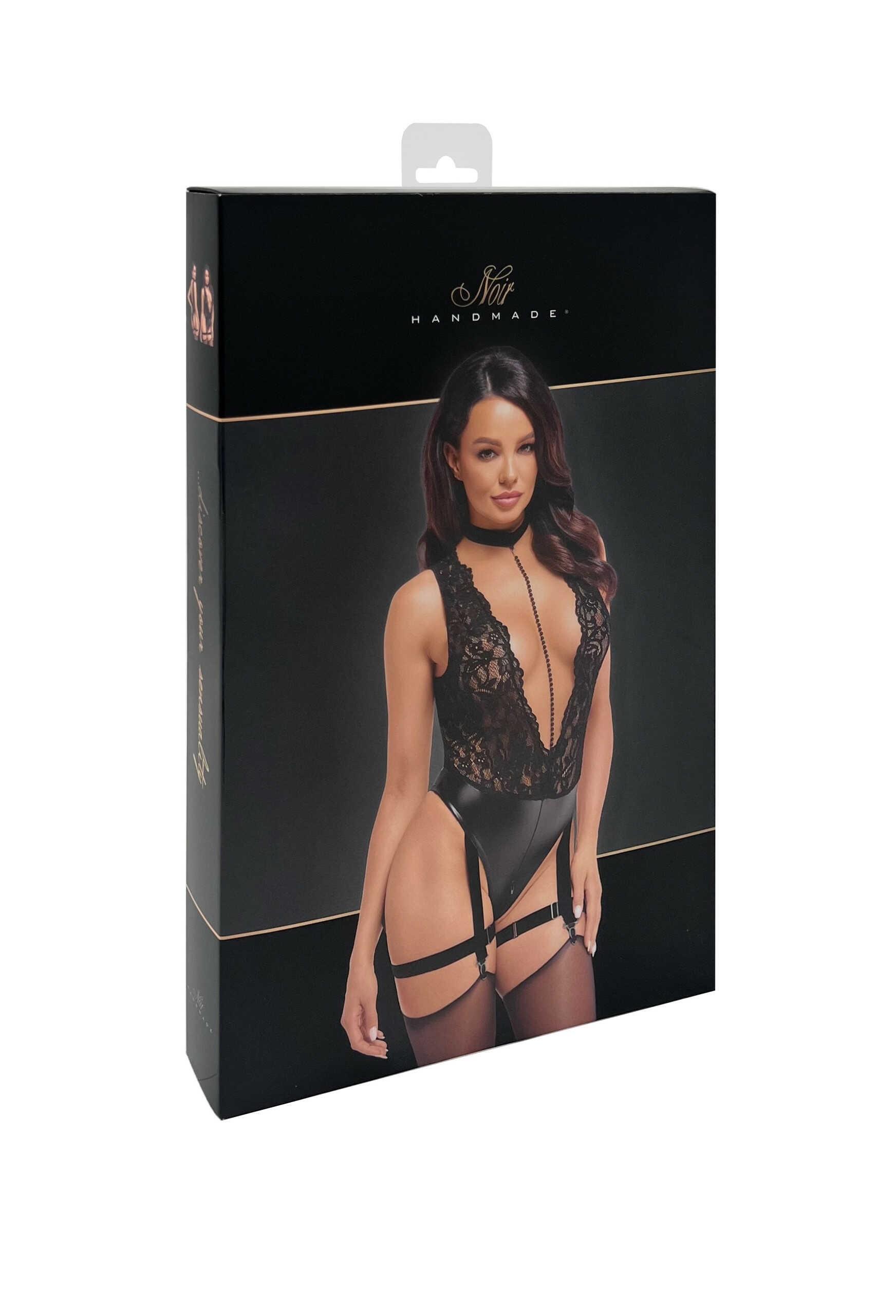 F297 Libido Body avec col, chaîne de perles et jarretière