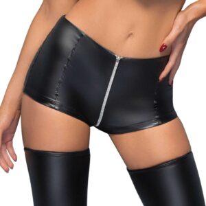 F164 Short taille haute avec fermeture éclair