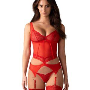 Cupide Desir corset et string – Rouge
