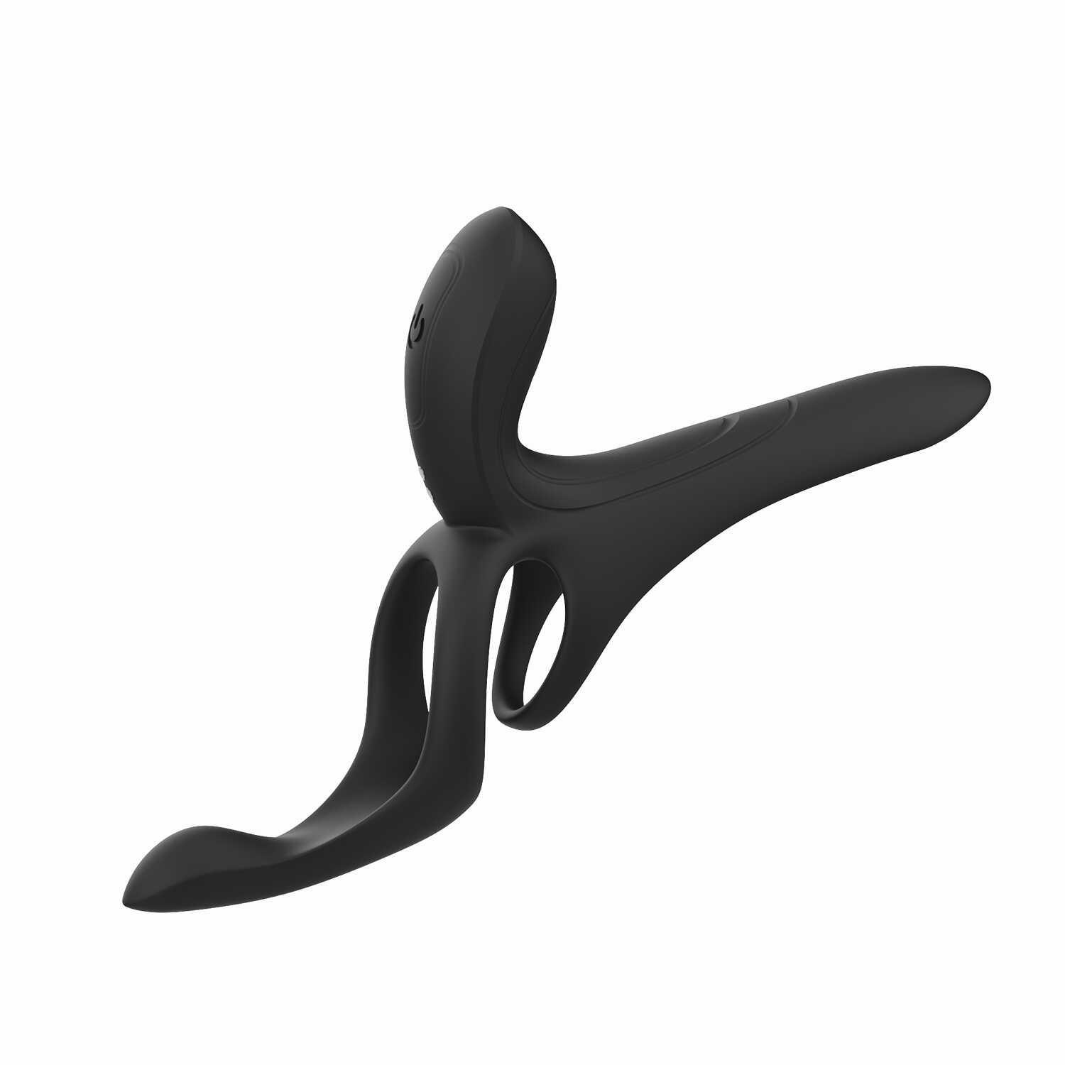 PLEASURE PIVOT Vibromasseur pour couples contrôlé par application – Noir
