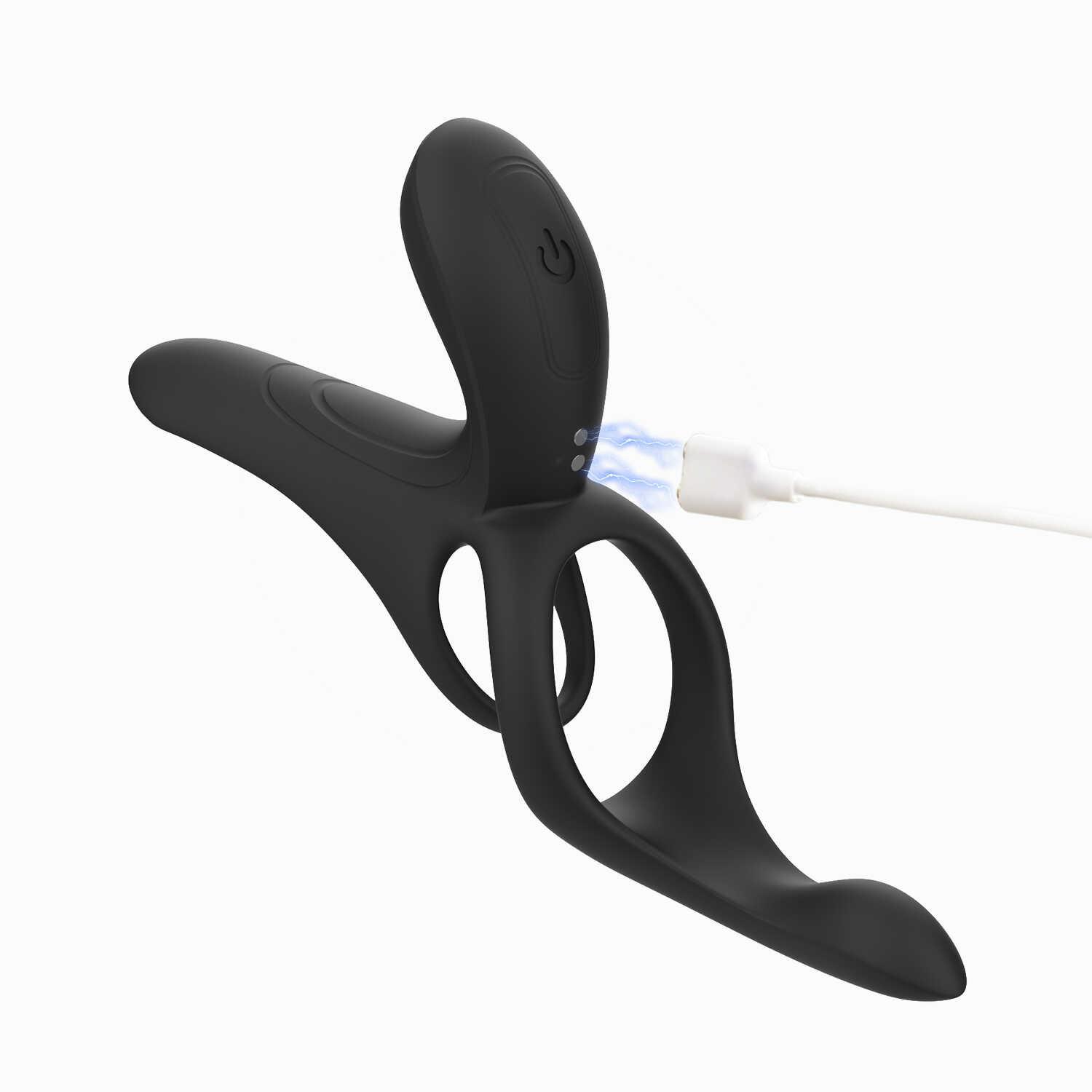 PLEASURE PIVOT Vibromasseur pour couples contrôlé par application – Noir