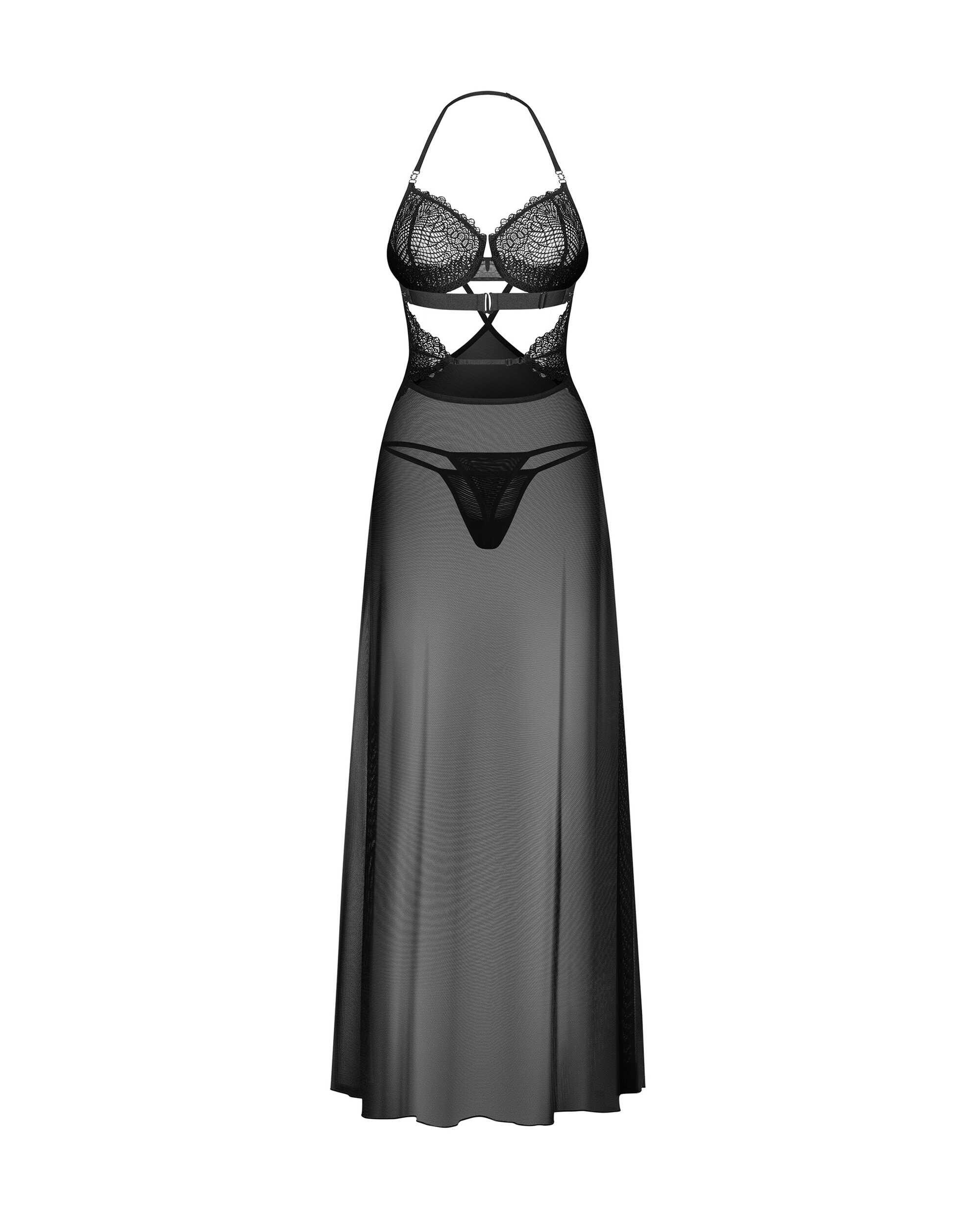 Iliosa nuisette et string – Noirs
