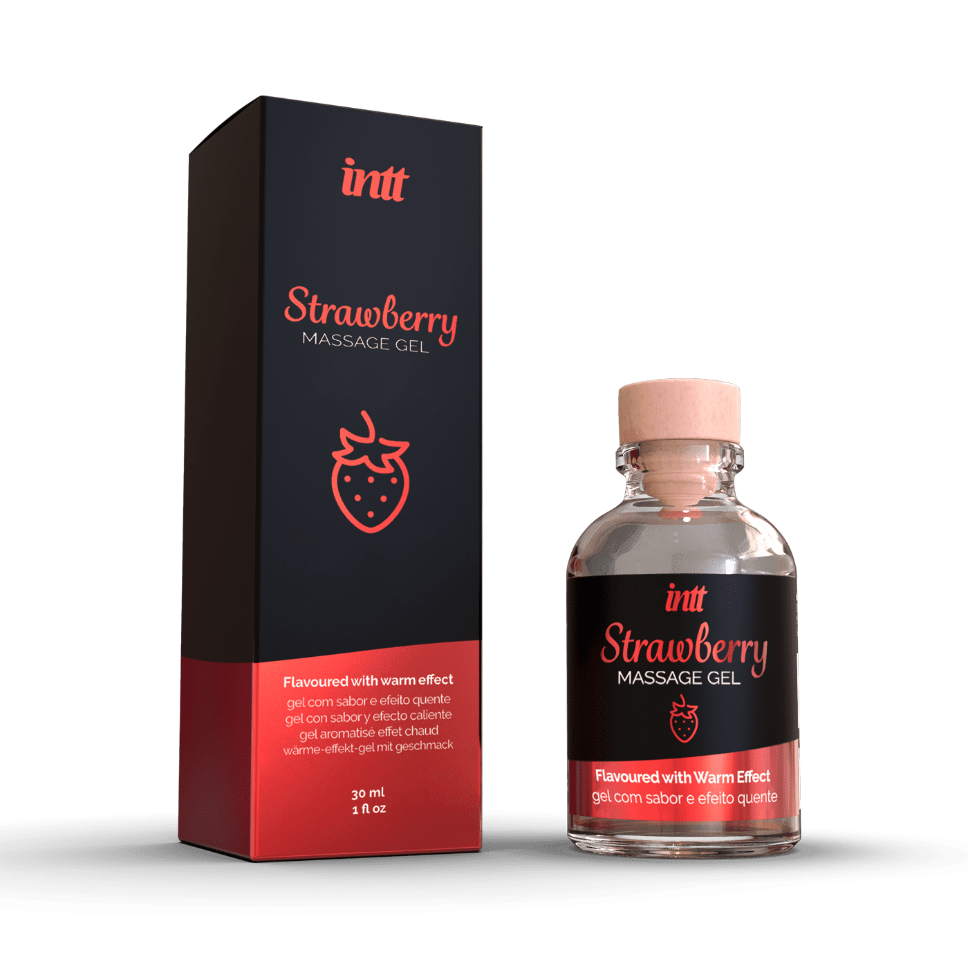 Massage gel fraise – Gel embrassable