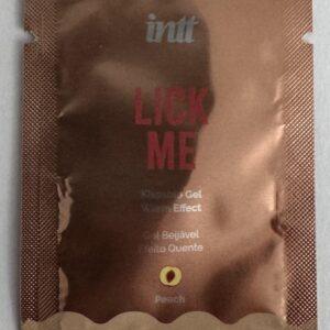 Echantillon Lick me Pêche – Gel chauffant et embrassable 2ml