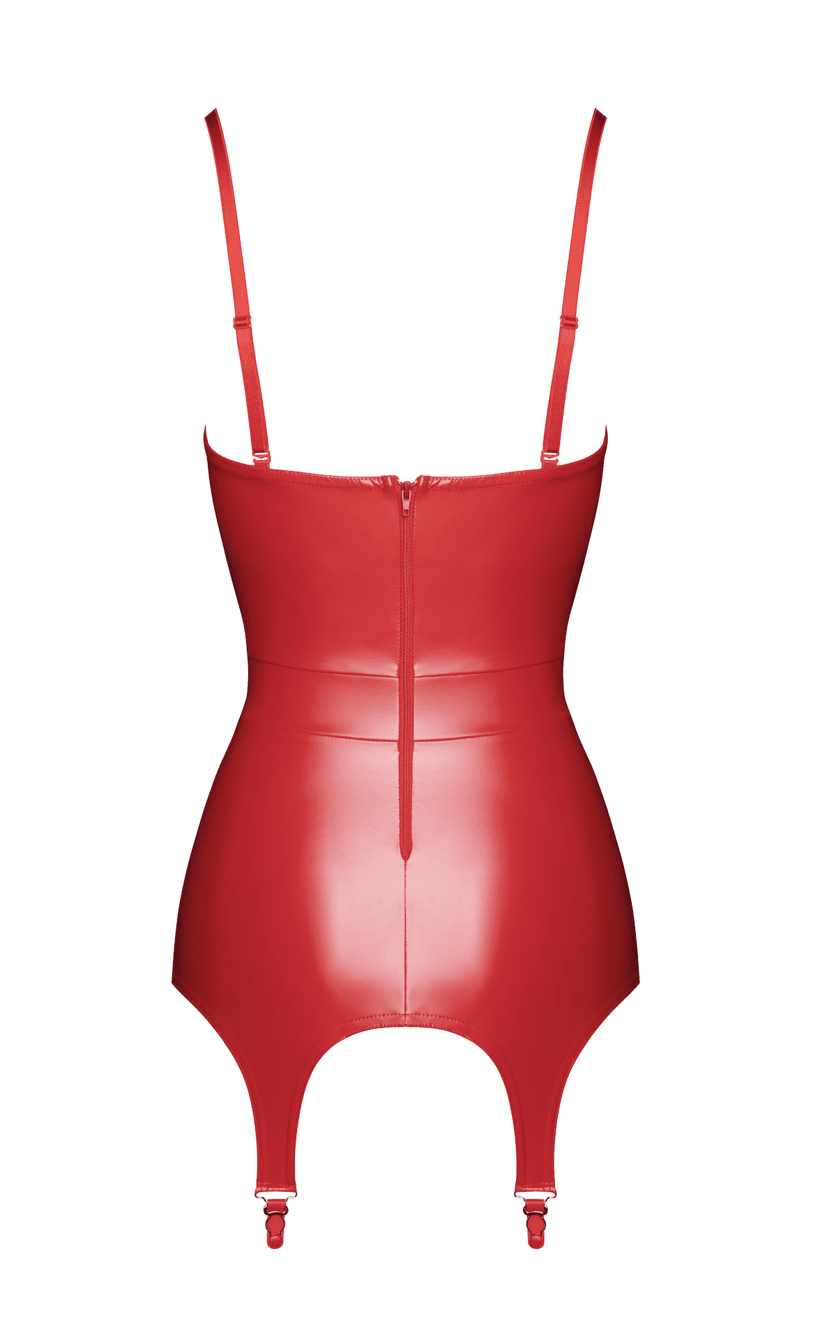 F368 Bombshell Corset porte jarretelles rouge féroce
