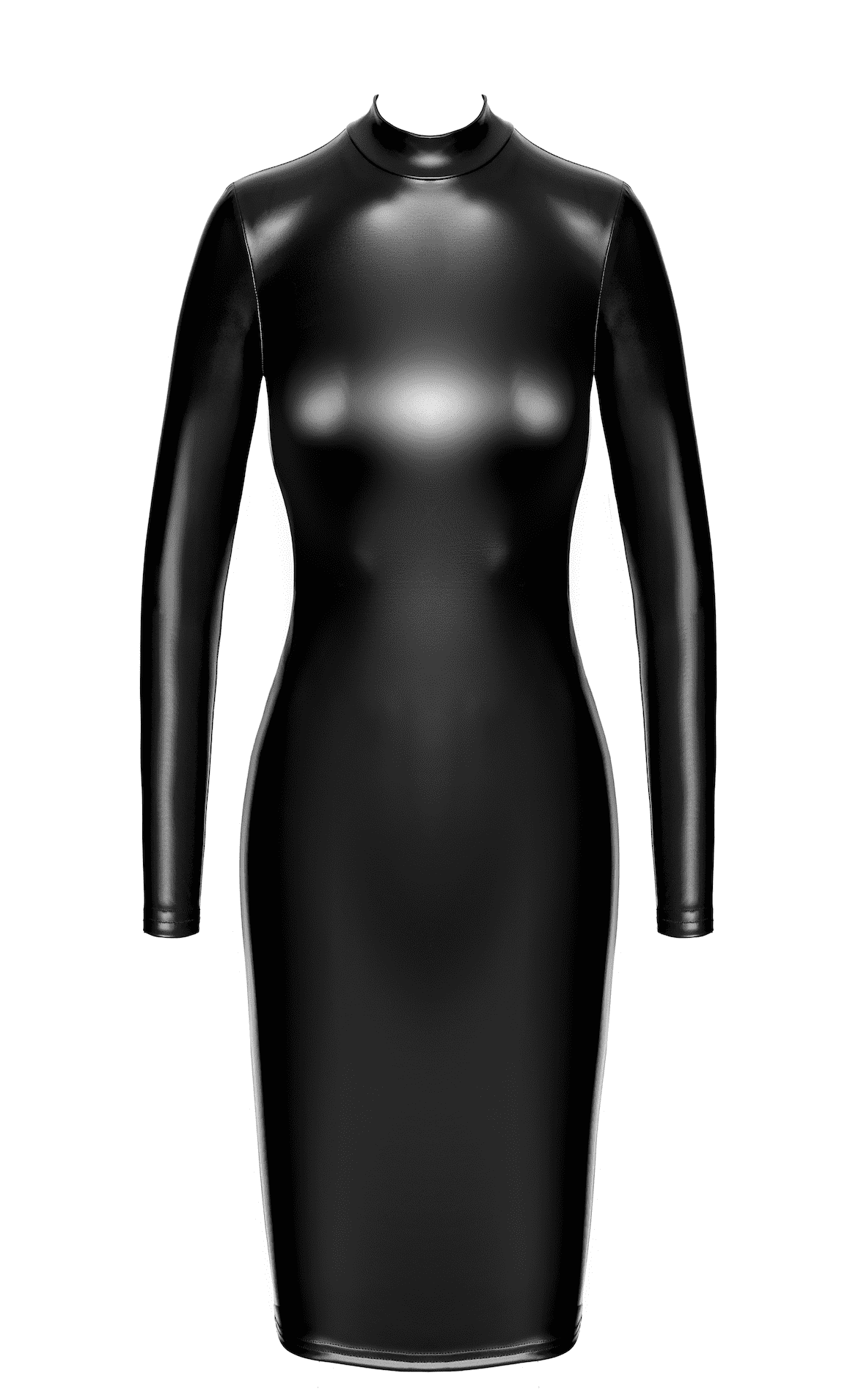 F371 Luxuria robe mi-longue cristal transparente