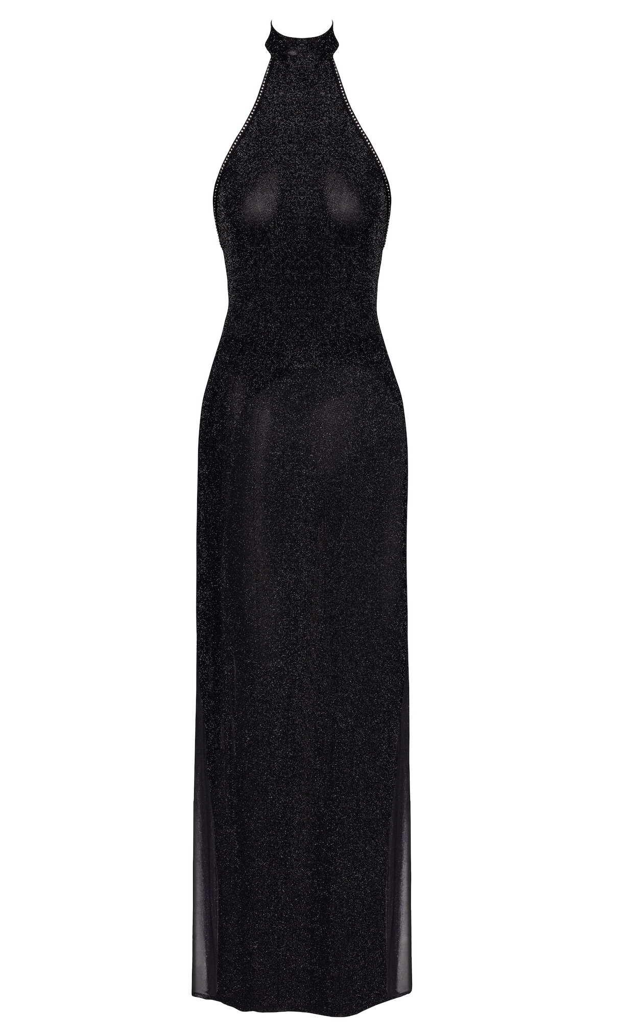 F372 Onyx Robe longue à deux fentes – Image 7