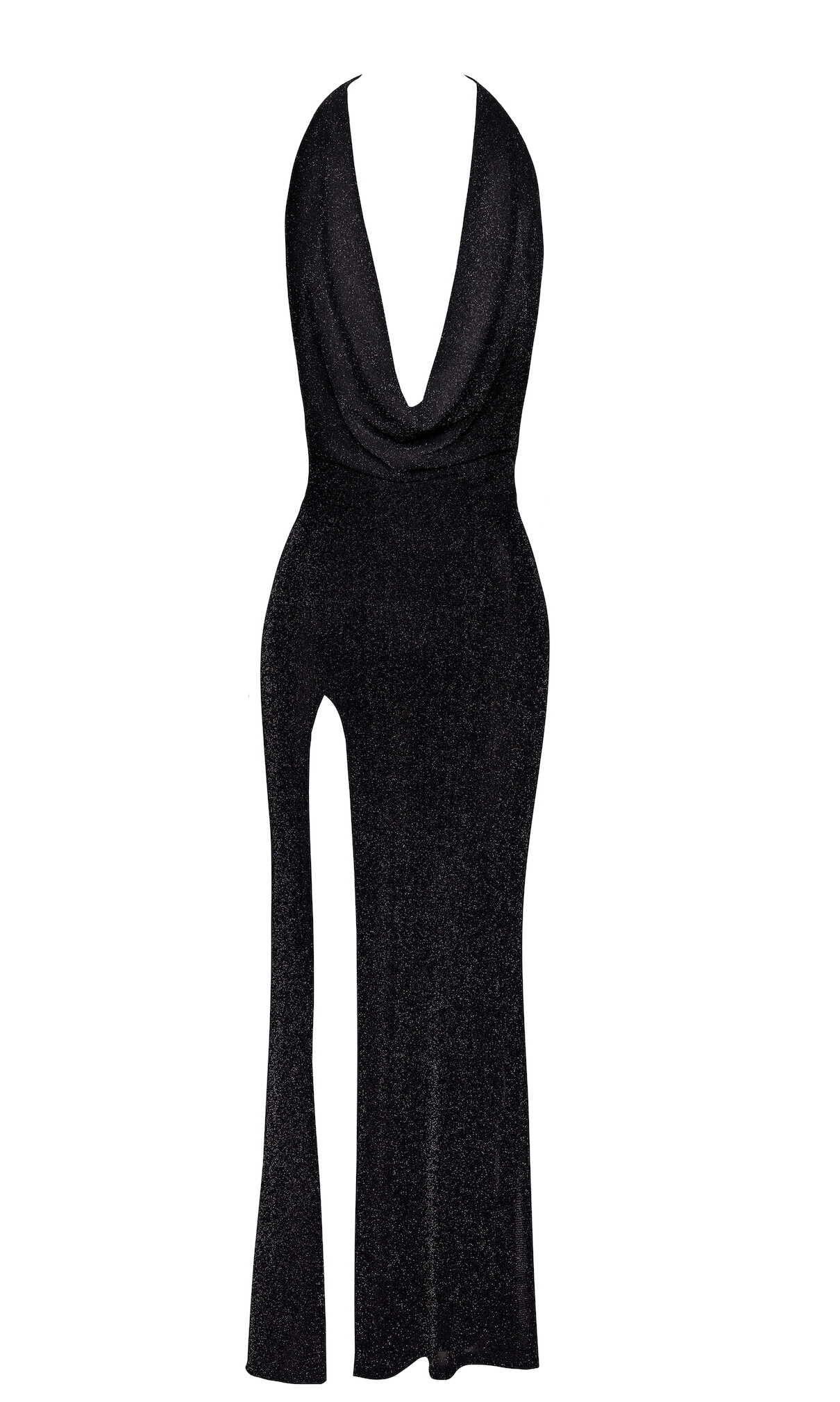 F373 Onyx Robe longue liquide – Image 7