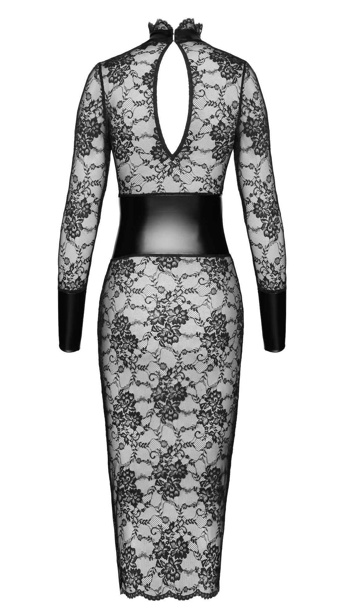 F375 Noirelle Robe corset mi-longue en dentelle – Image 9