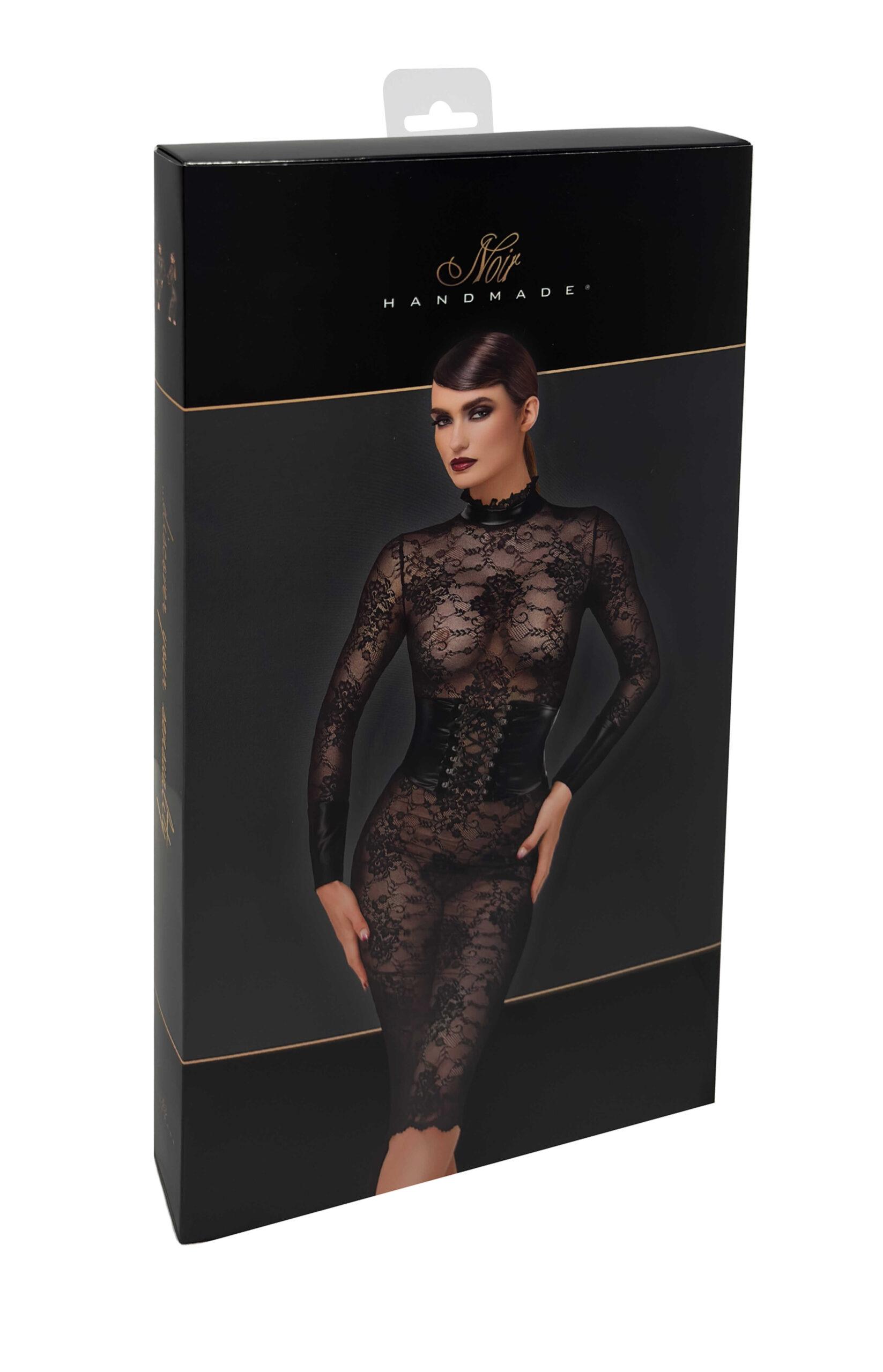 F375 Noirelle Robe corset mi-longue en dentelle – Image 10