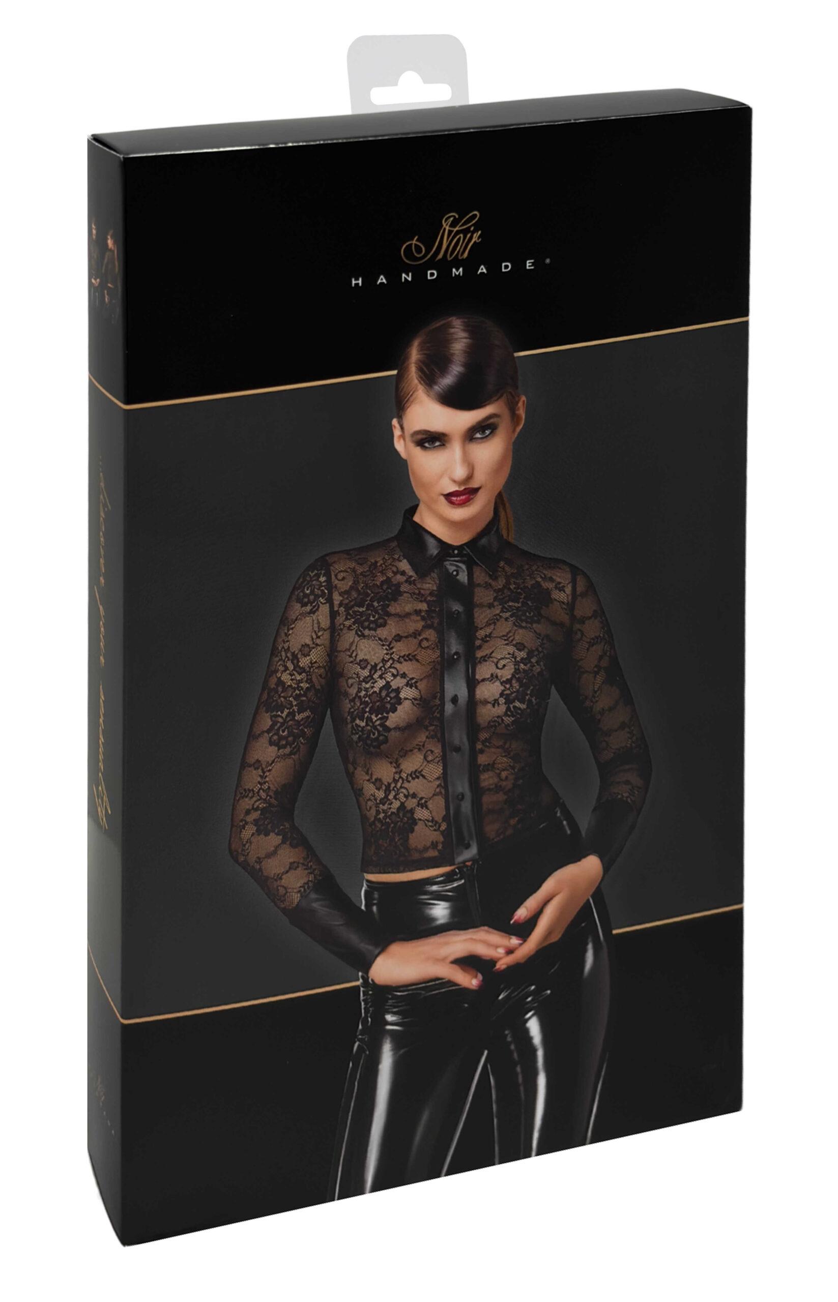 F377 Noirelle Chemise en dentelle boutonnée – Image 8