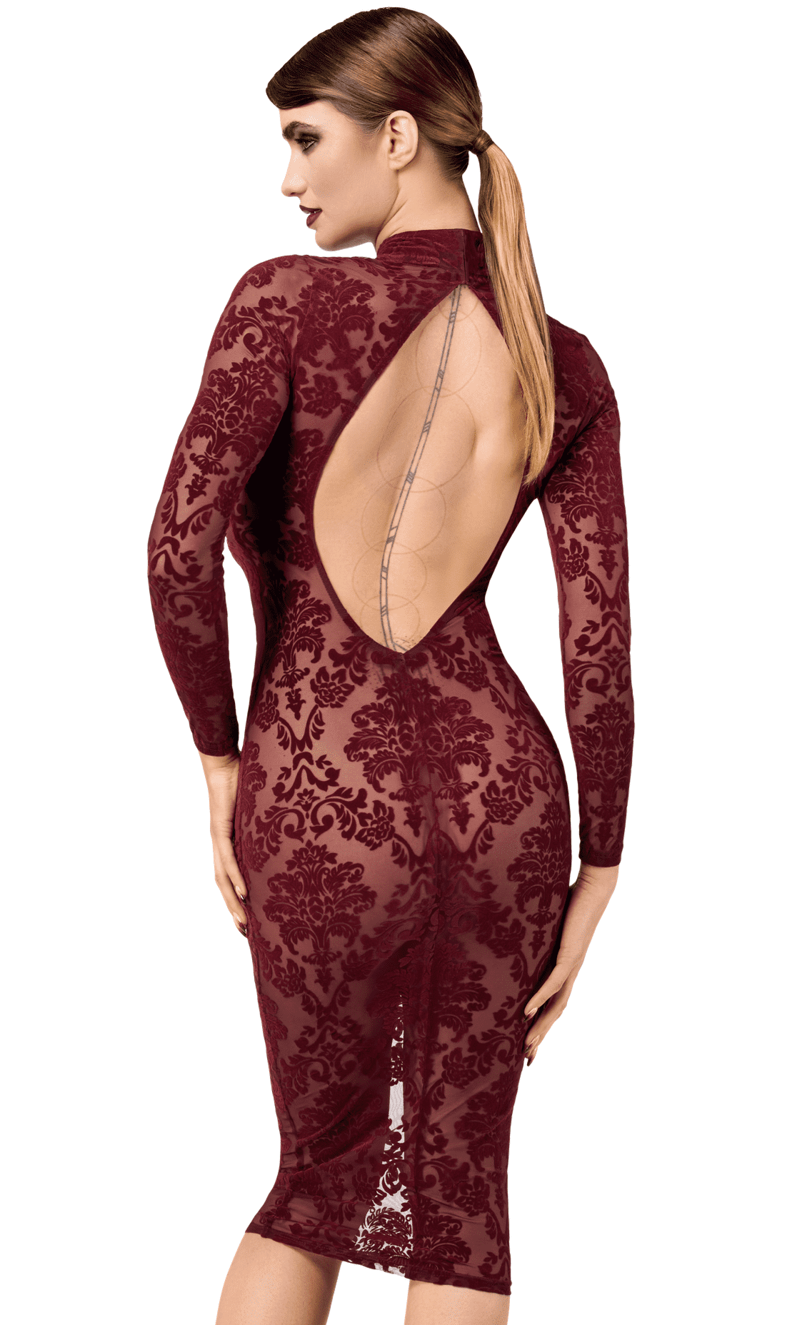 F384 Kink Royal Robe mi-longue – Image 5