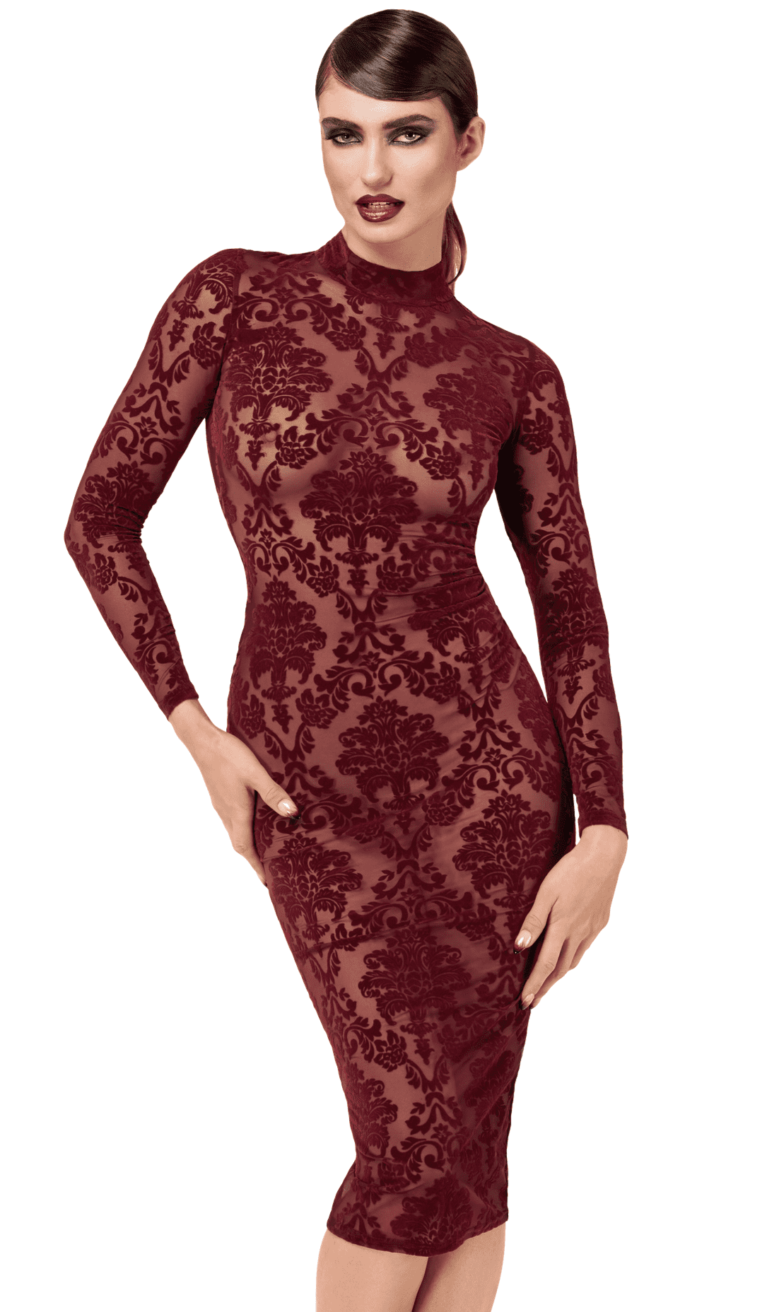 F384 Kink Royal Robe mi-longue – Image 3