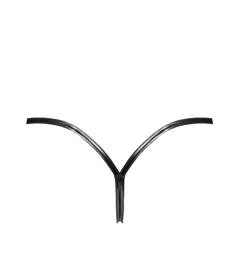 P014 Dominae String en PVC avec fermeture argentée – Image 6