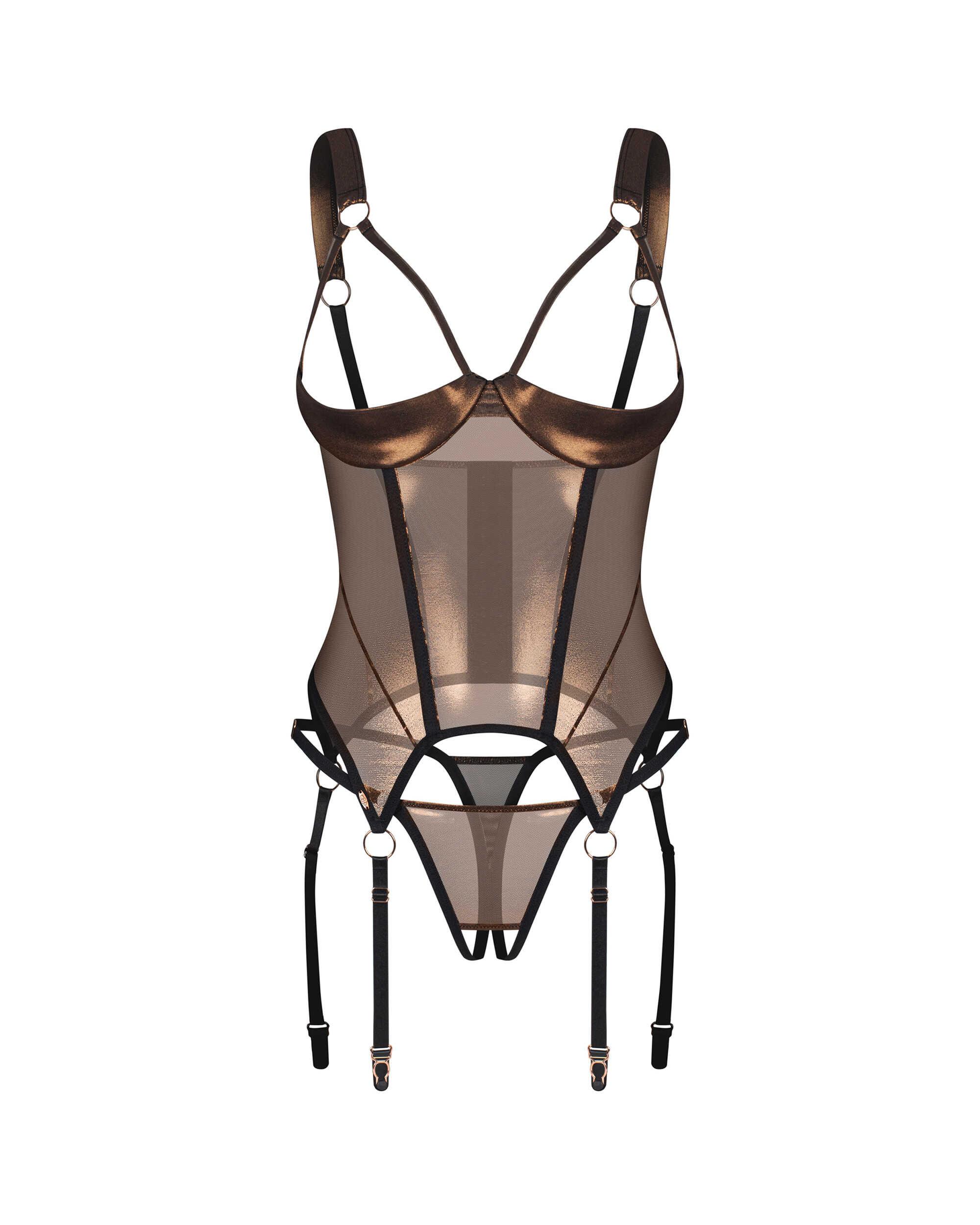Soranna corset et string ouverts