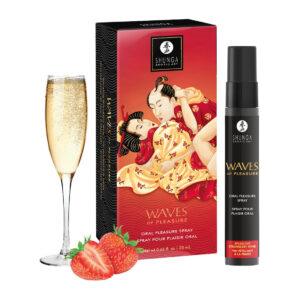 Waves of pleasure - Spray pour plaisir oral - Vin pétillant à la fraise