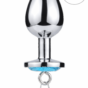 Plug bijou aluminium bleu avec clochettes Taille M JINGLE