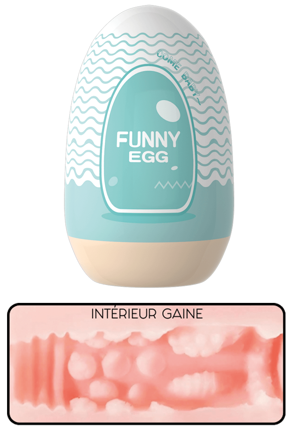 Gaine Masturbatrice Réutilisable FUNNY EGG – Design Réaliste Bouche
