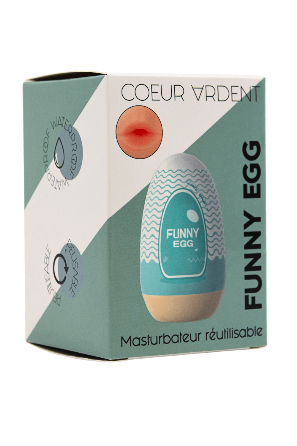 Gaine Masturbatrice Réutilisable FUNNY EGG – Design Réaliste Bouche