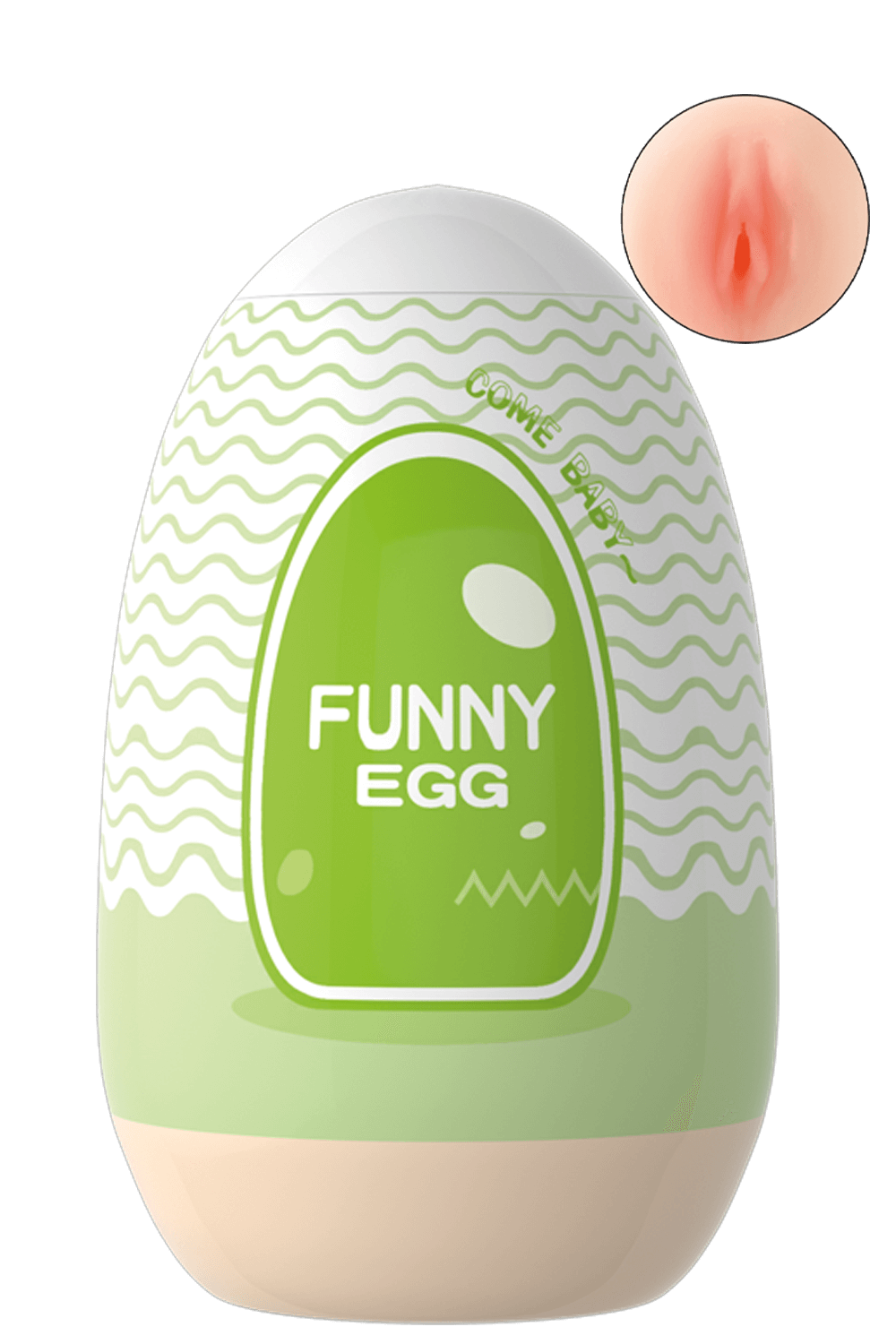 Gaine Masturbatrice Réutilisable FUNNY EGG – Design Réaliste Vagin lèvres fines
