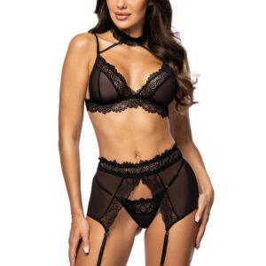Velvet sin ensemble lingerie - Noir